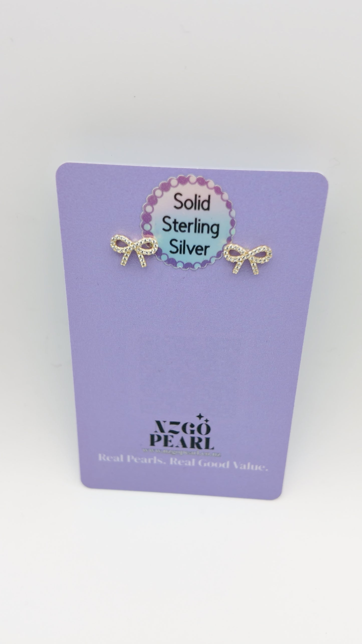 Sterling Silver Mini Bow Studs S925