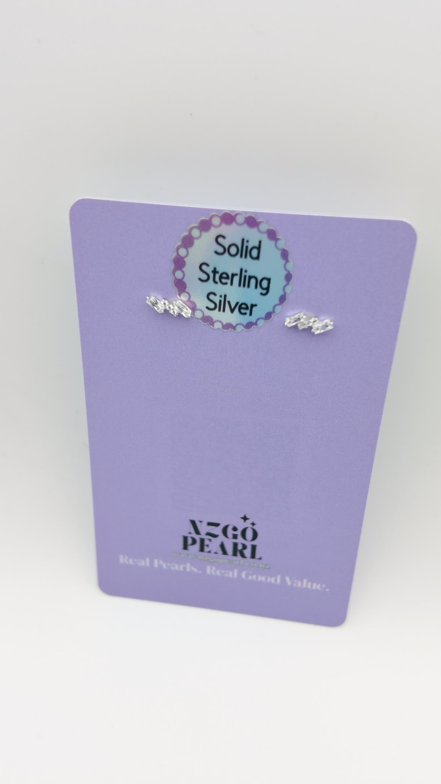 Mini Zig-Zag CZ Studs – S925