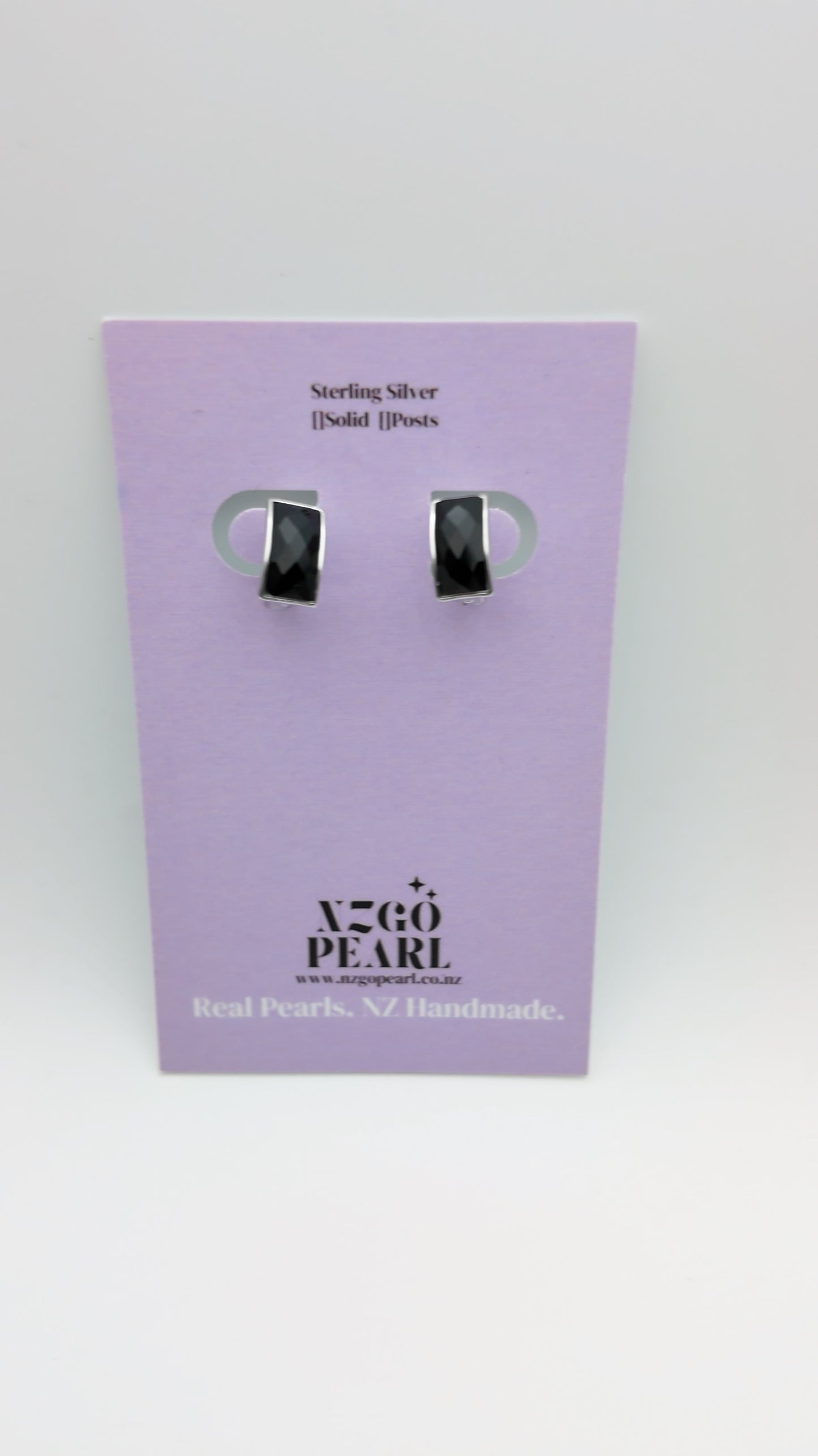 Midnight Obsidian Hoop Earrings