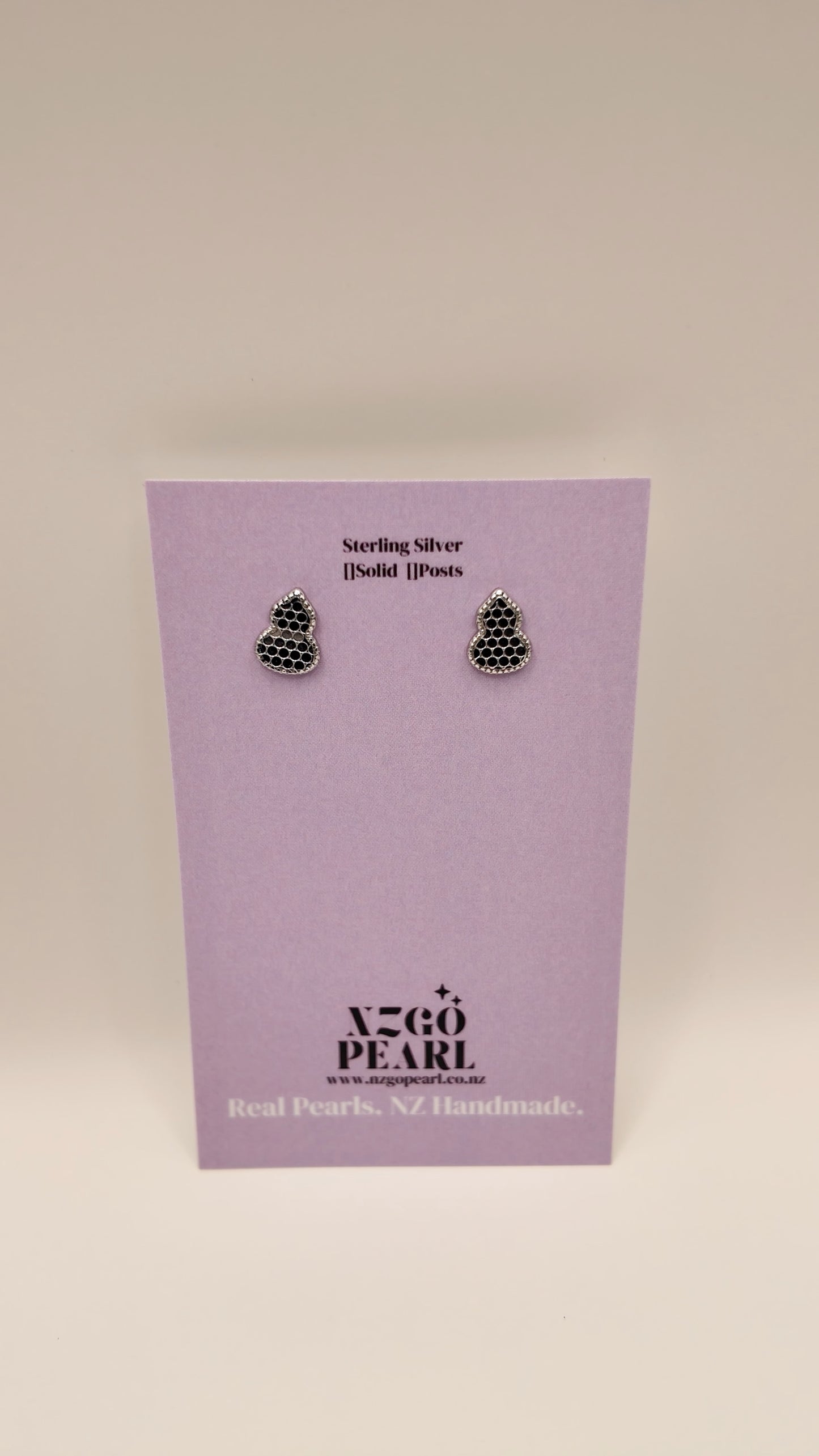 Silver Pavé Heart Stud Earrings
