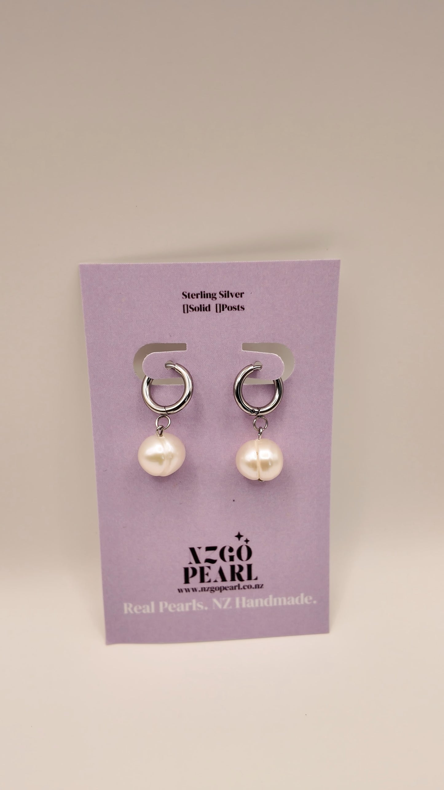 Stainless Steel Baroque Pearl Drop Huggie Earrings