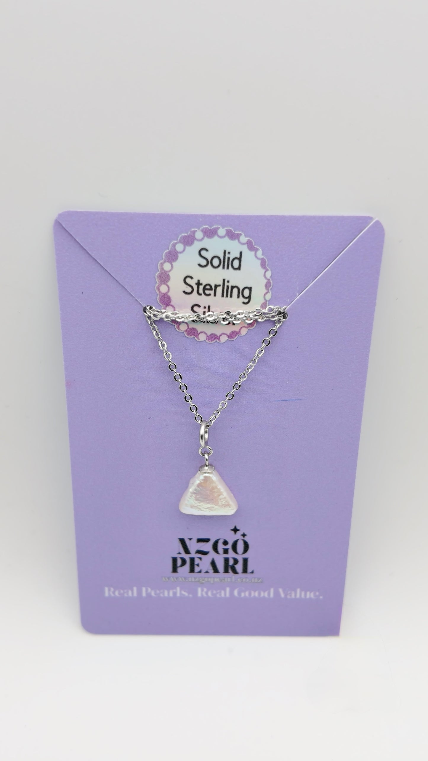 Triangular Baroque Pearl Pendant