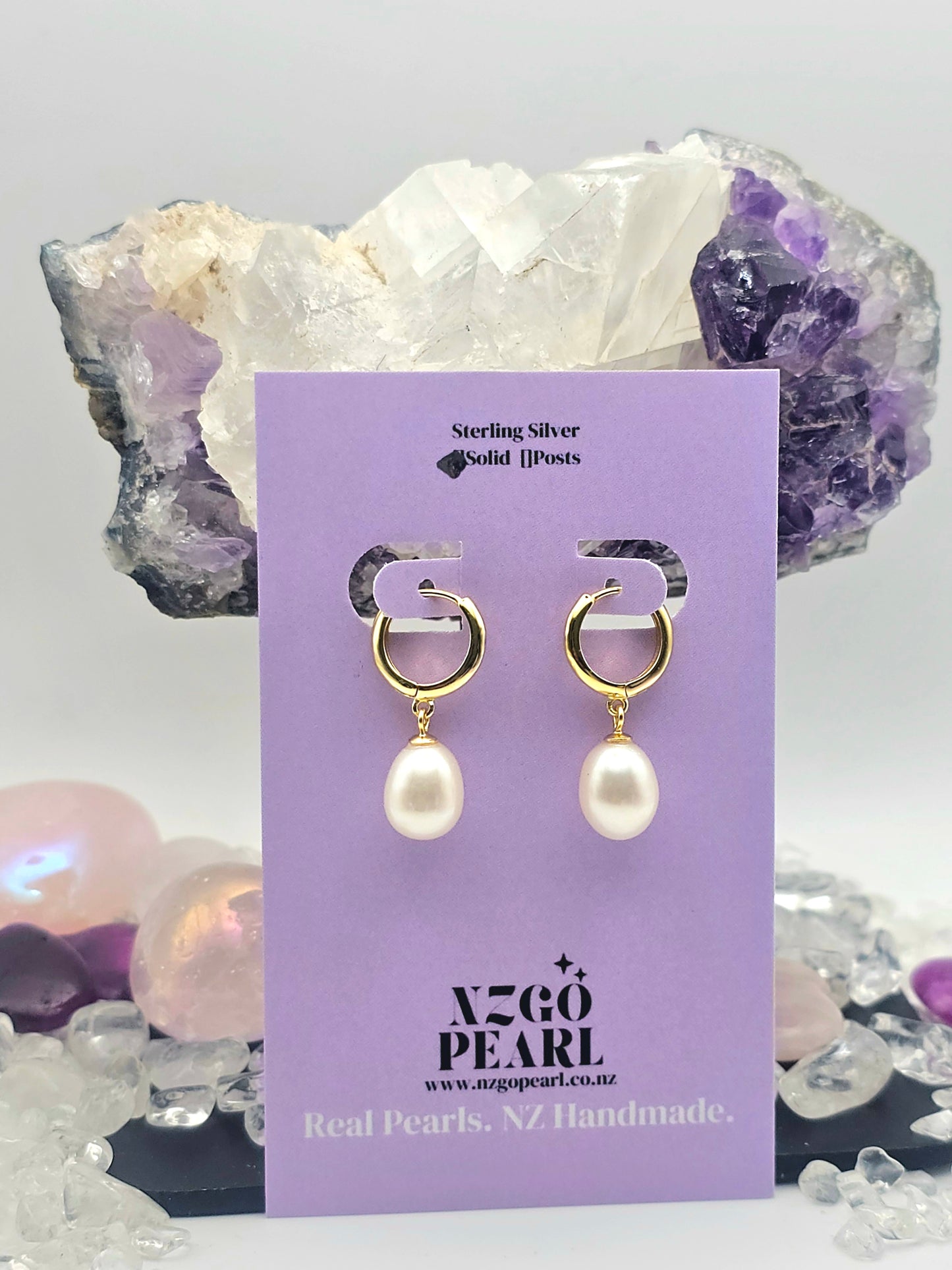 Everyday Elegance Classic Pearl Drop Hoops