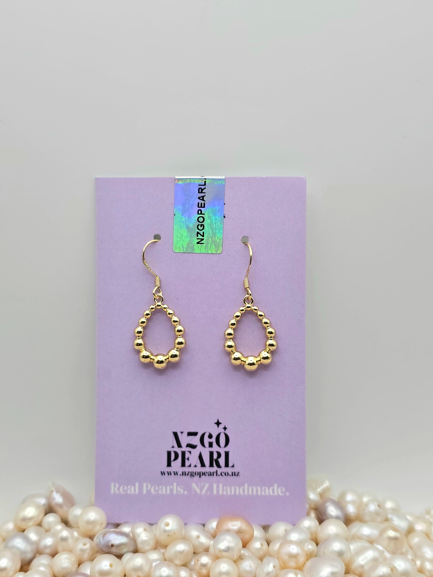 Gold Bubble Drop Earrings