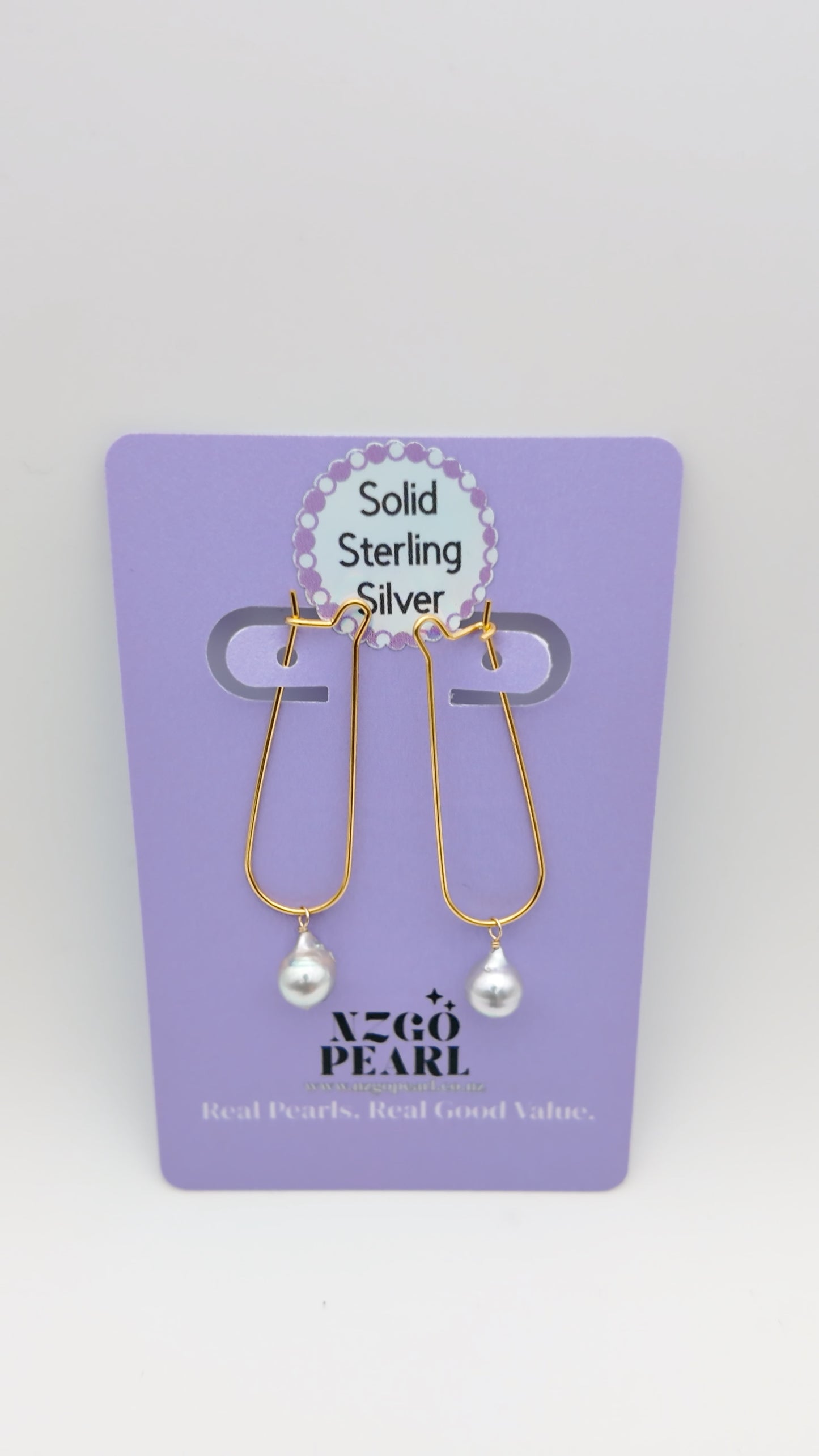 Japanese Akoya Drop Frame Earrings