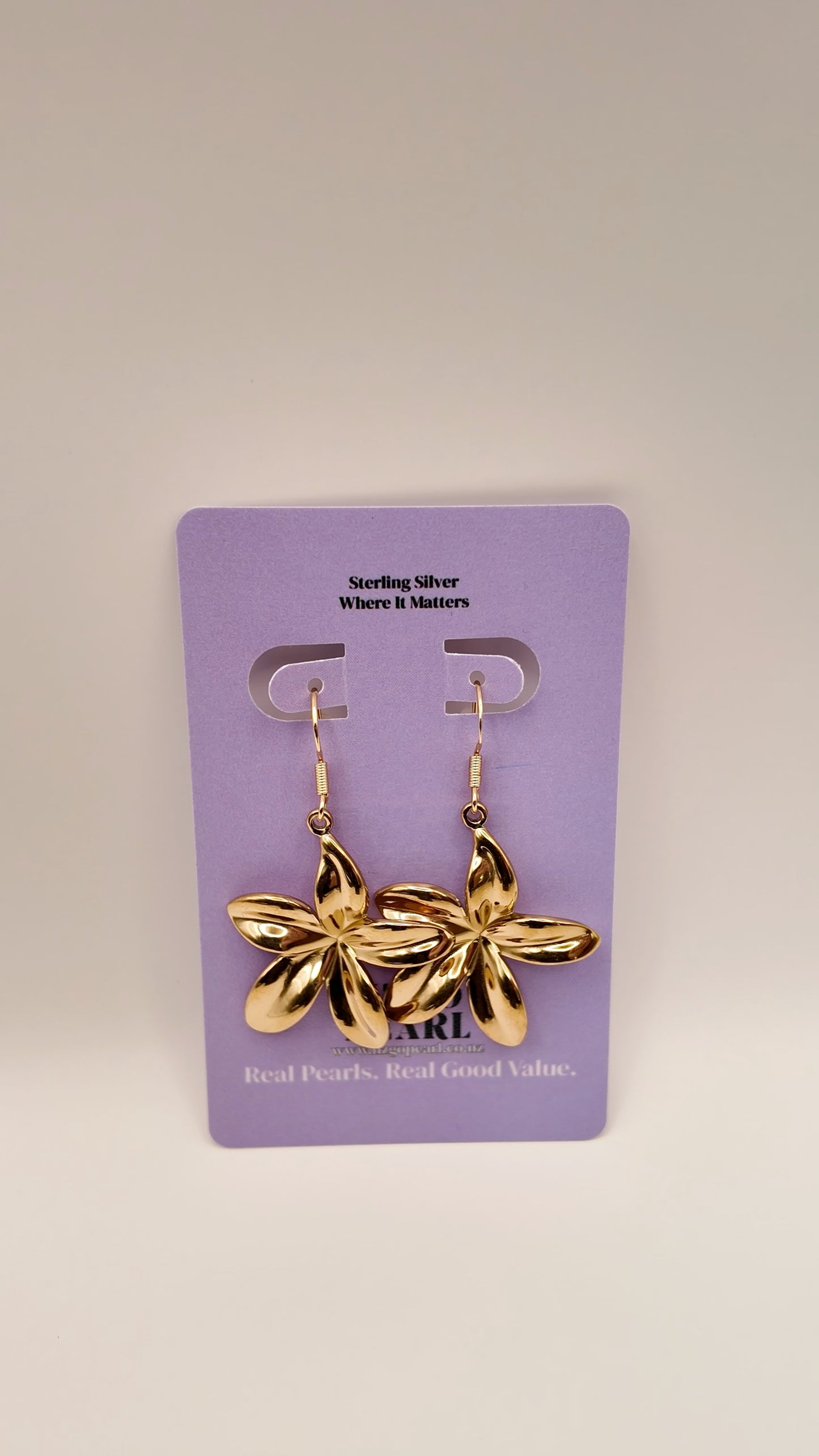Gold Bloom Flower Drop Earrings