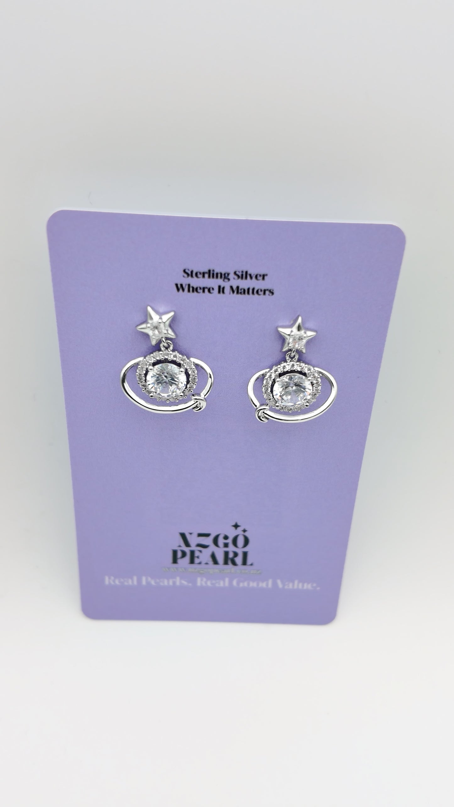 Starlit Orbit Crystal Earrings