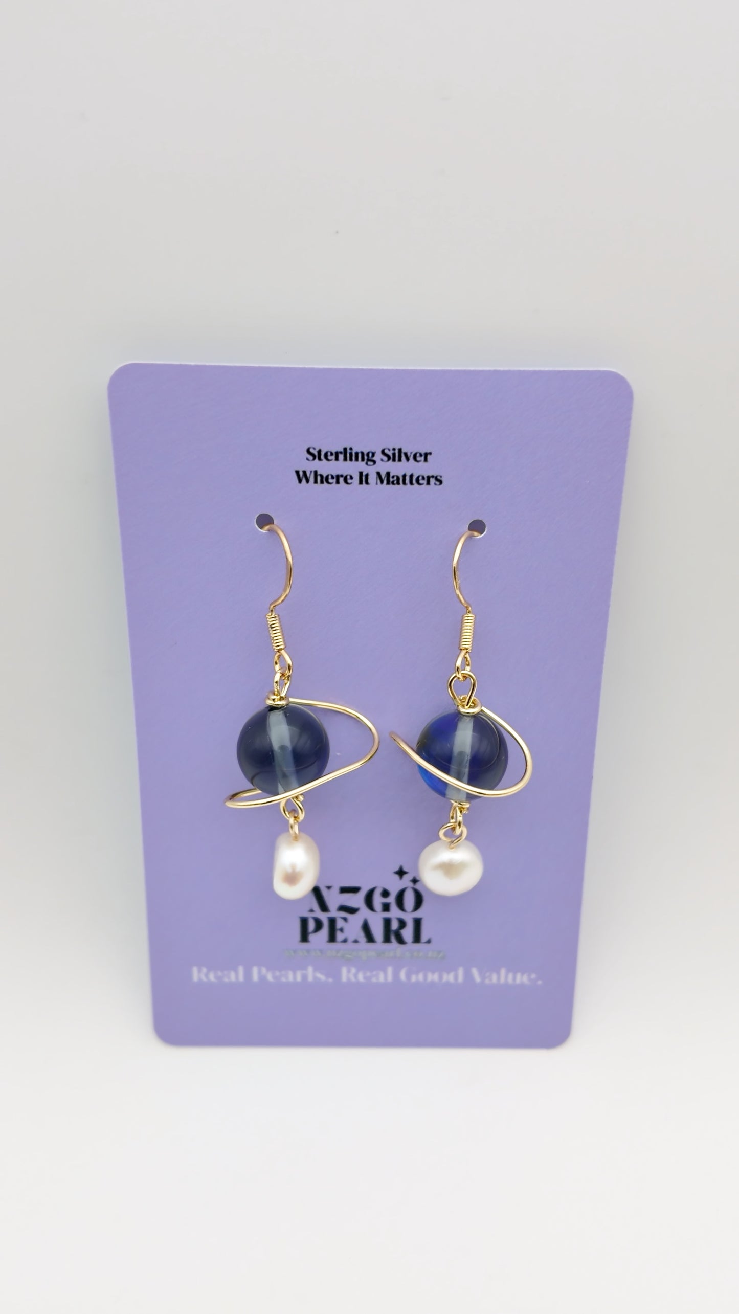 Orbit Pearl Drop Earrings