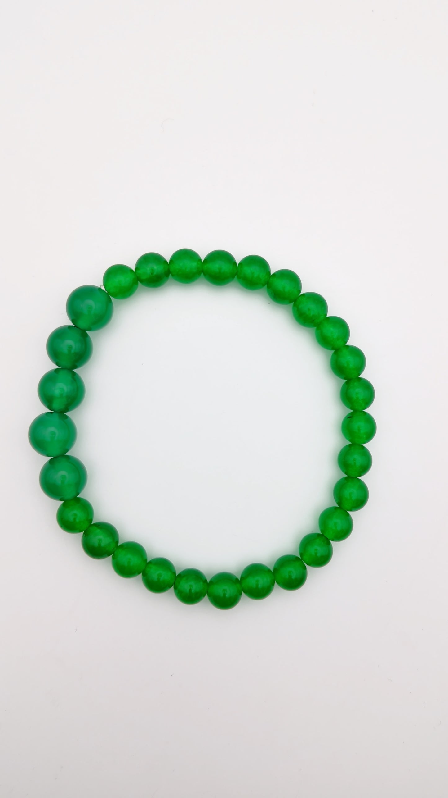 Green Agate Beaded Stretch Bracelet