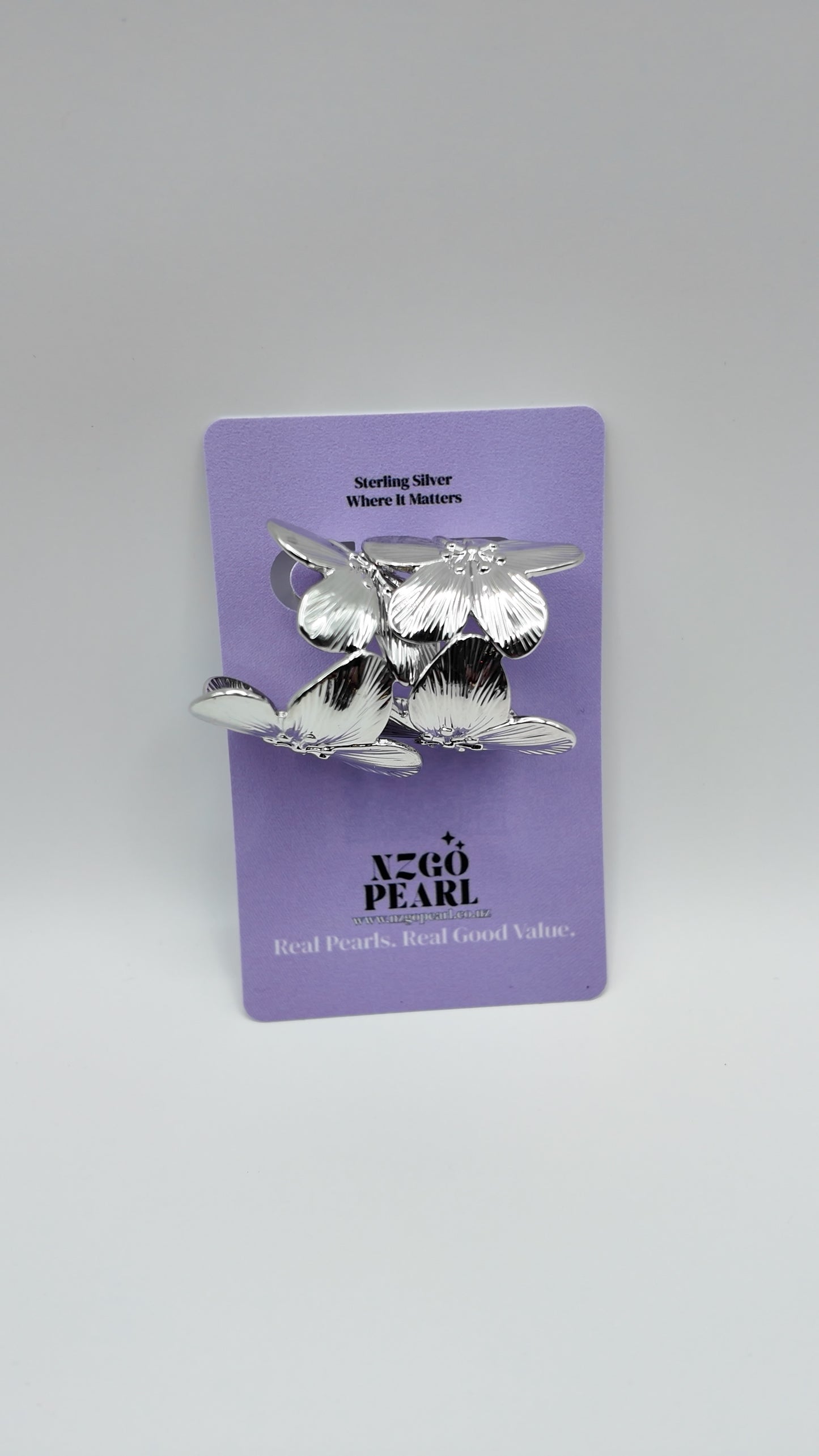 Silver Flower Hoop Earrings