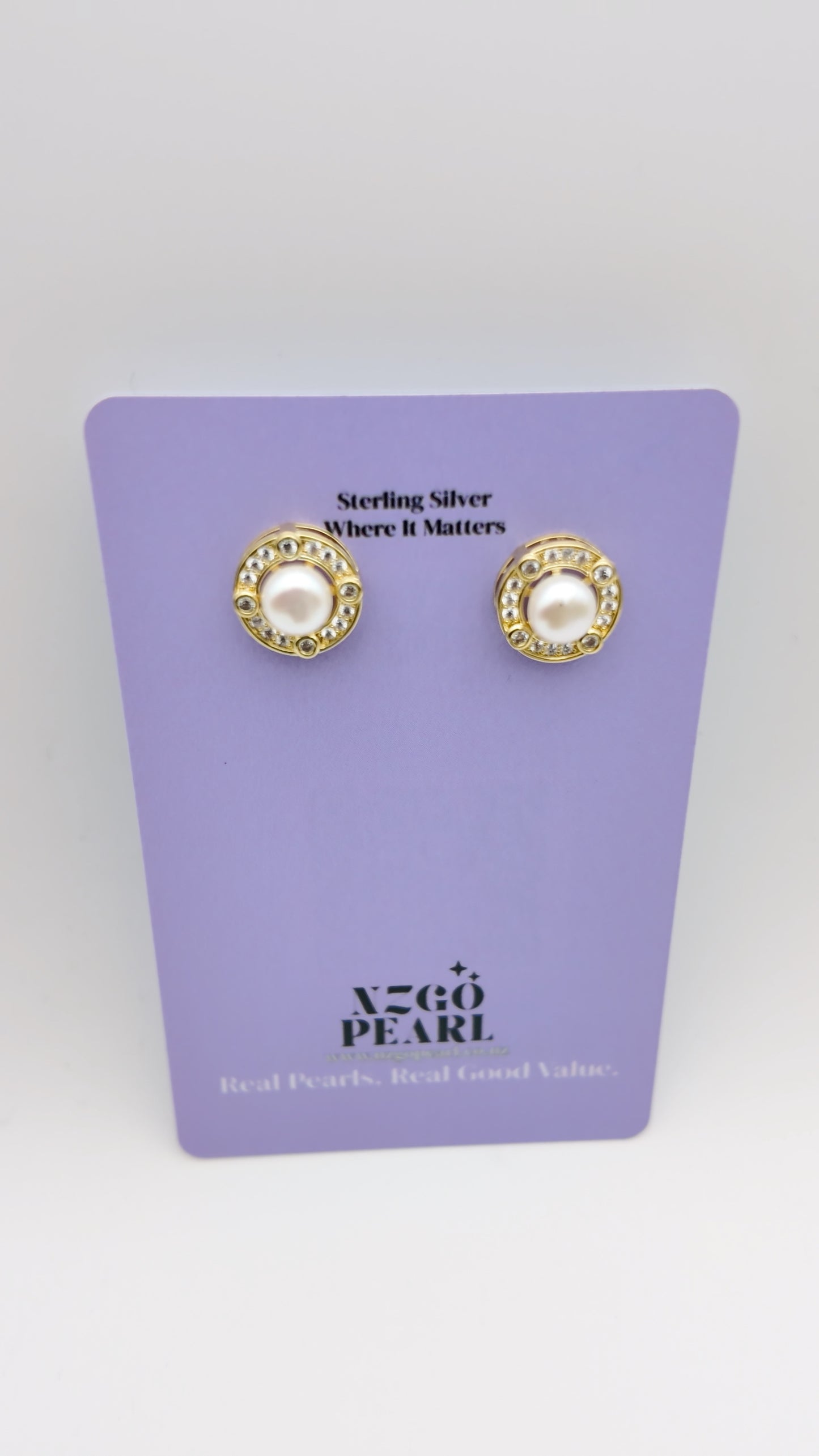 Vintage Inspired Pearl Circle Studs
