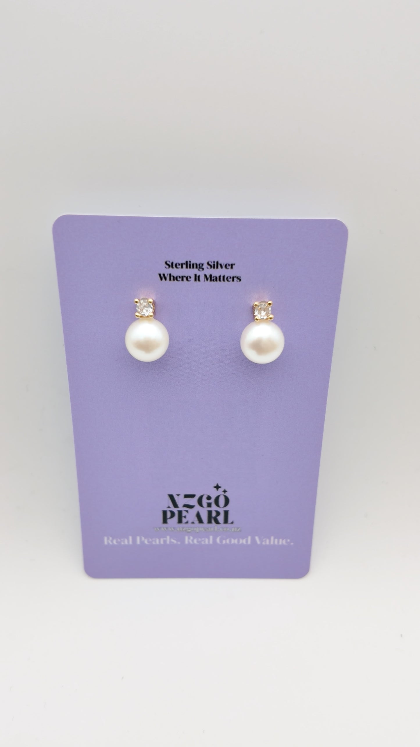 Classic Pearl & Crystal Studs