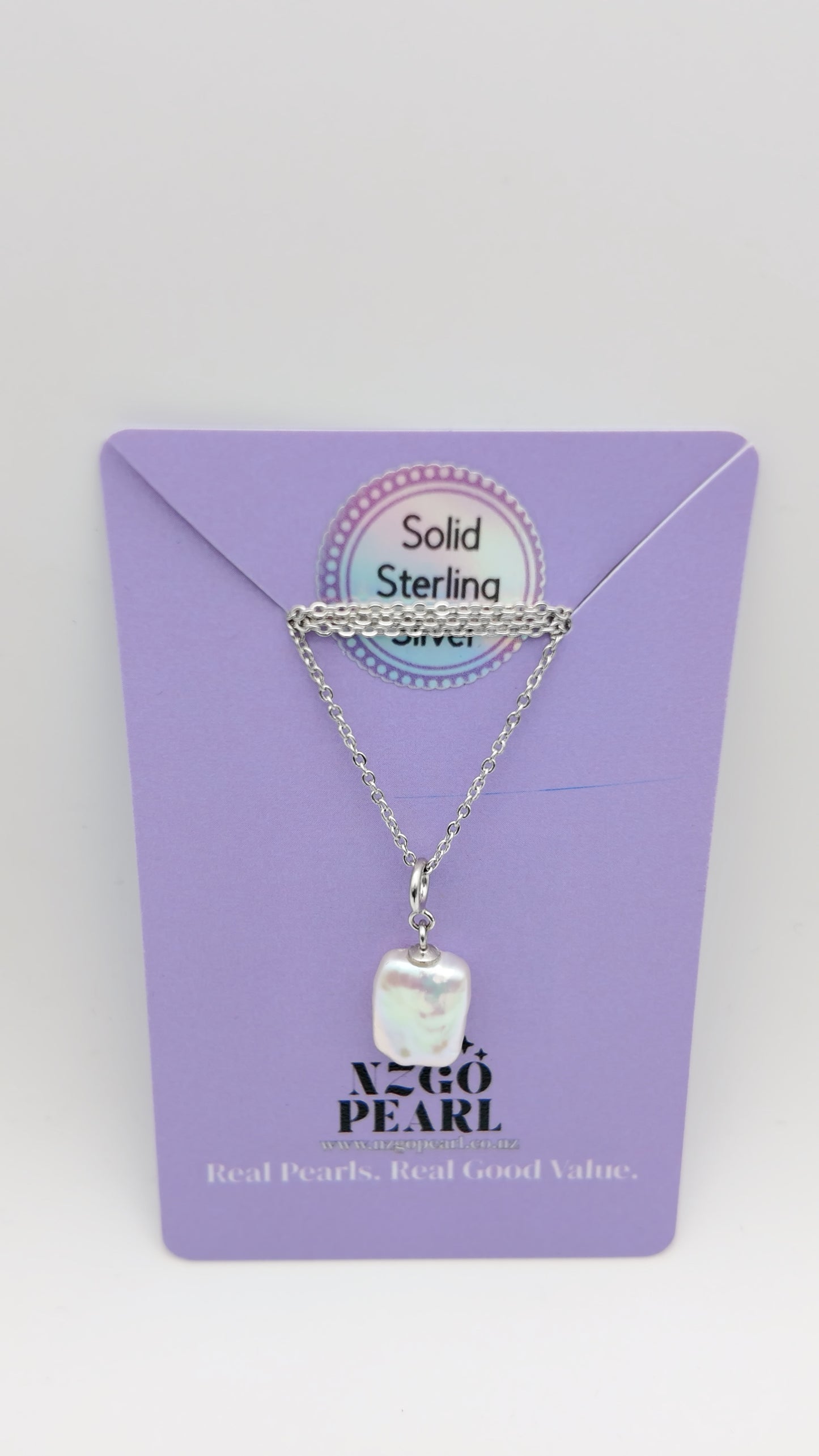 Rectangular Baroque Pearl Charm/Pendant