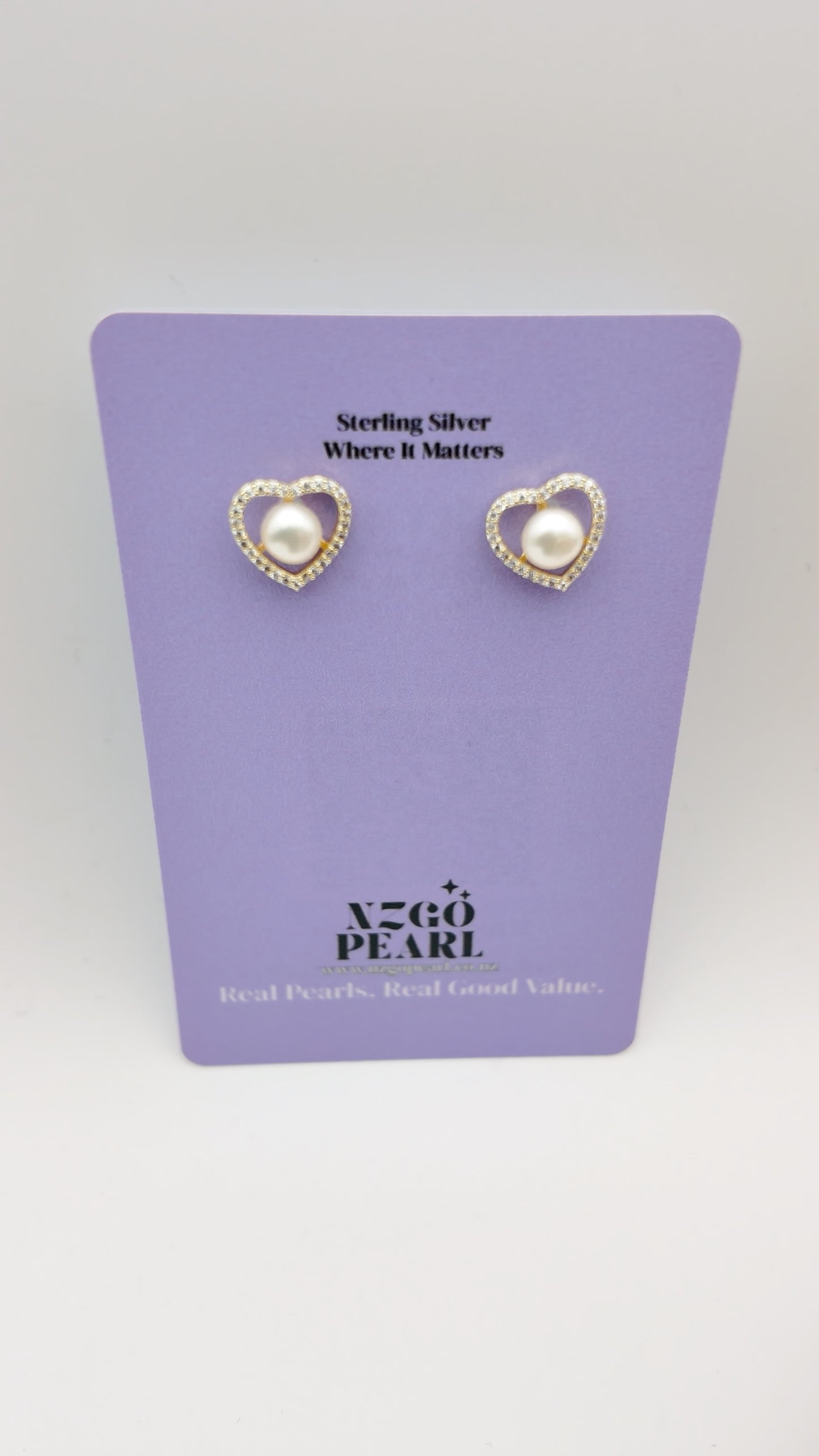 Heart Glow Pearl Studs