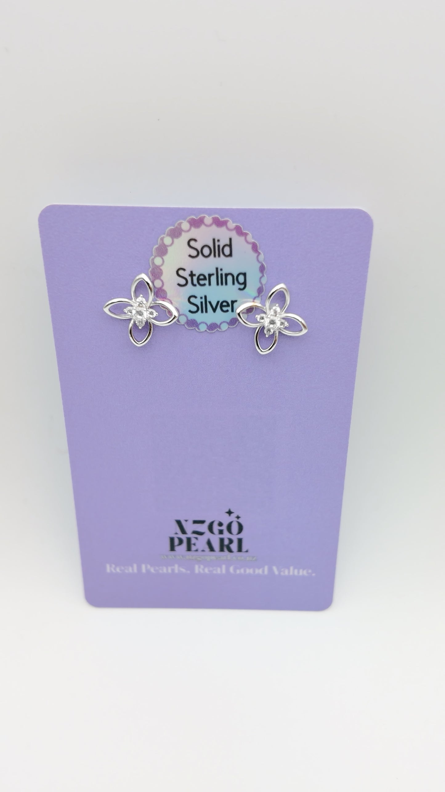 Sterling Silver Petite Flower Studs S925