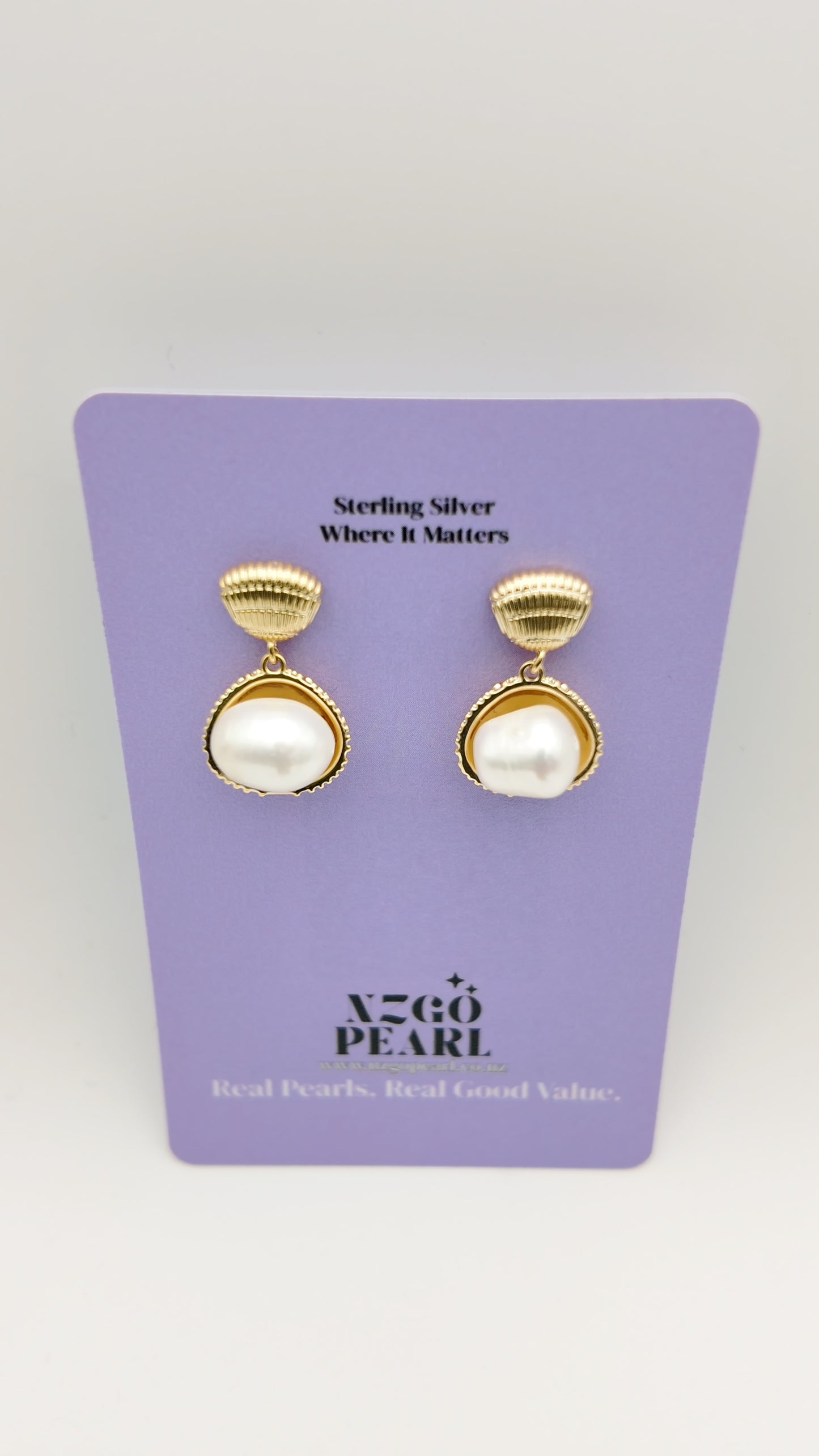 Shell Charm Pearl Drops