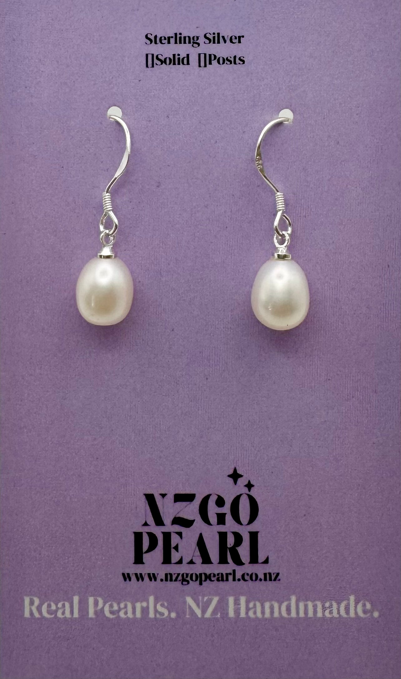 Classic White Teardrop Pearl Hook Earrings