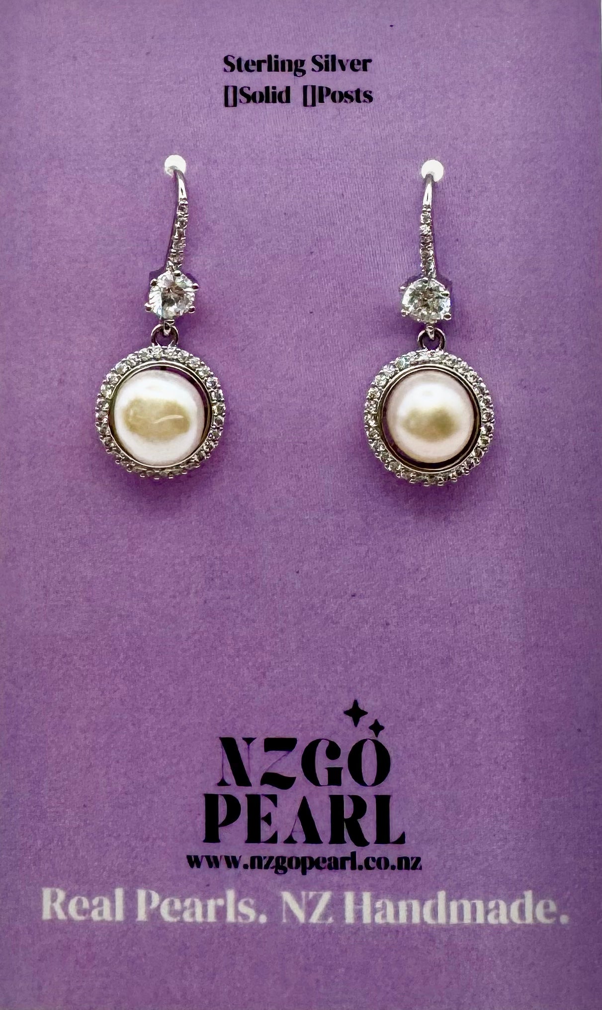 Halo Pearl Drop Earrings – Timeless Elegance
