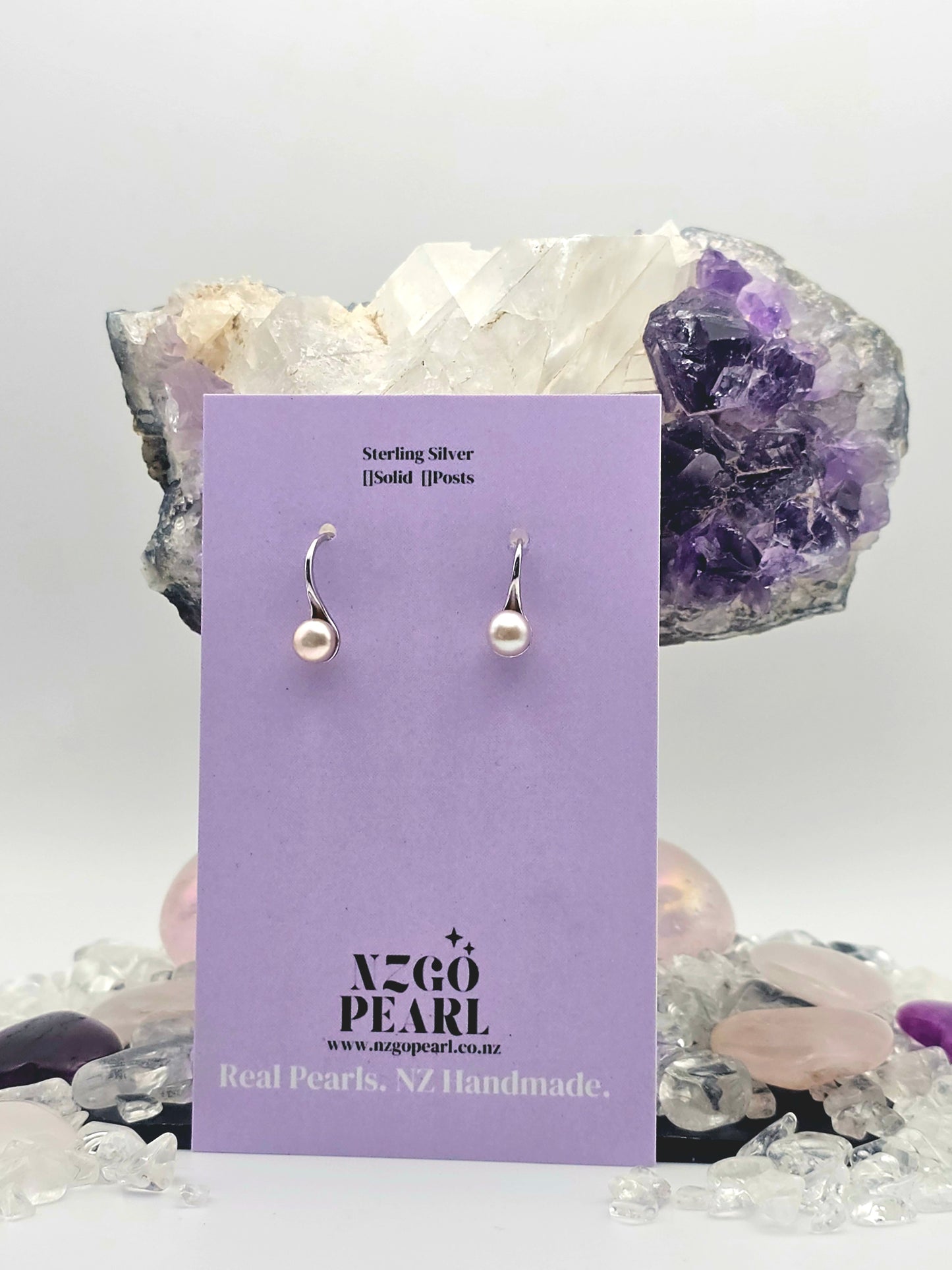 Cinderella High Heel Pearl Earrings - 3mm Pearls