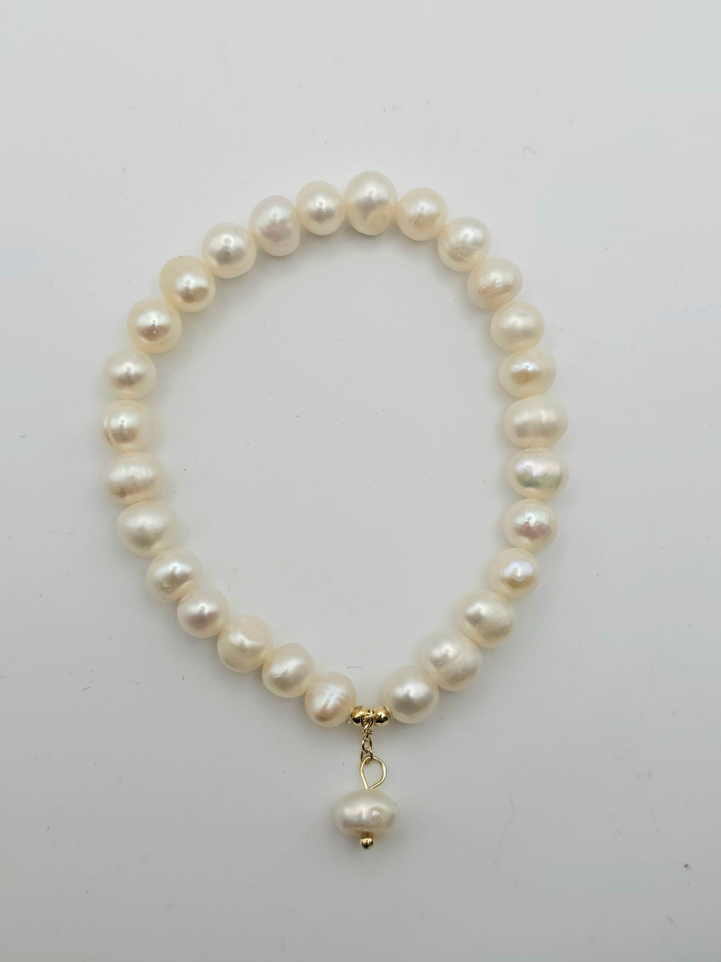 Dangling Pearl Charm Bracelet