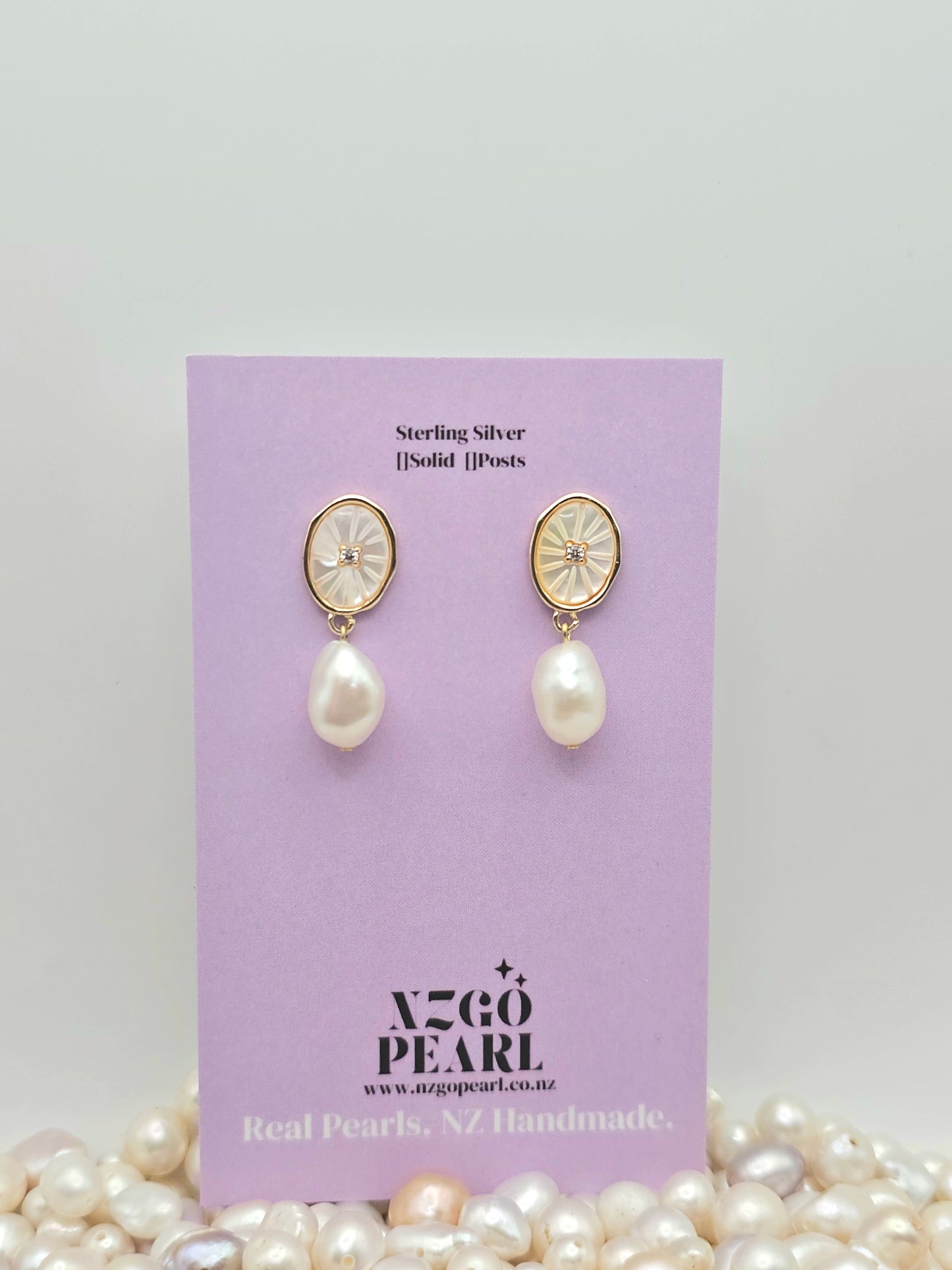 Sunbeam Pearl Drop Earrings – Mother of Pearl
