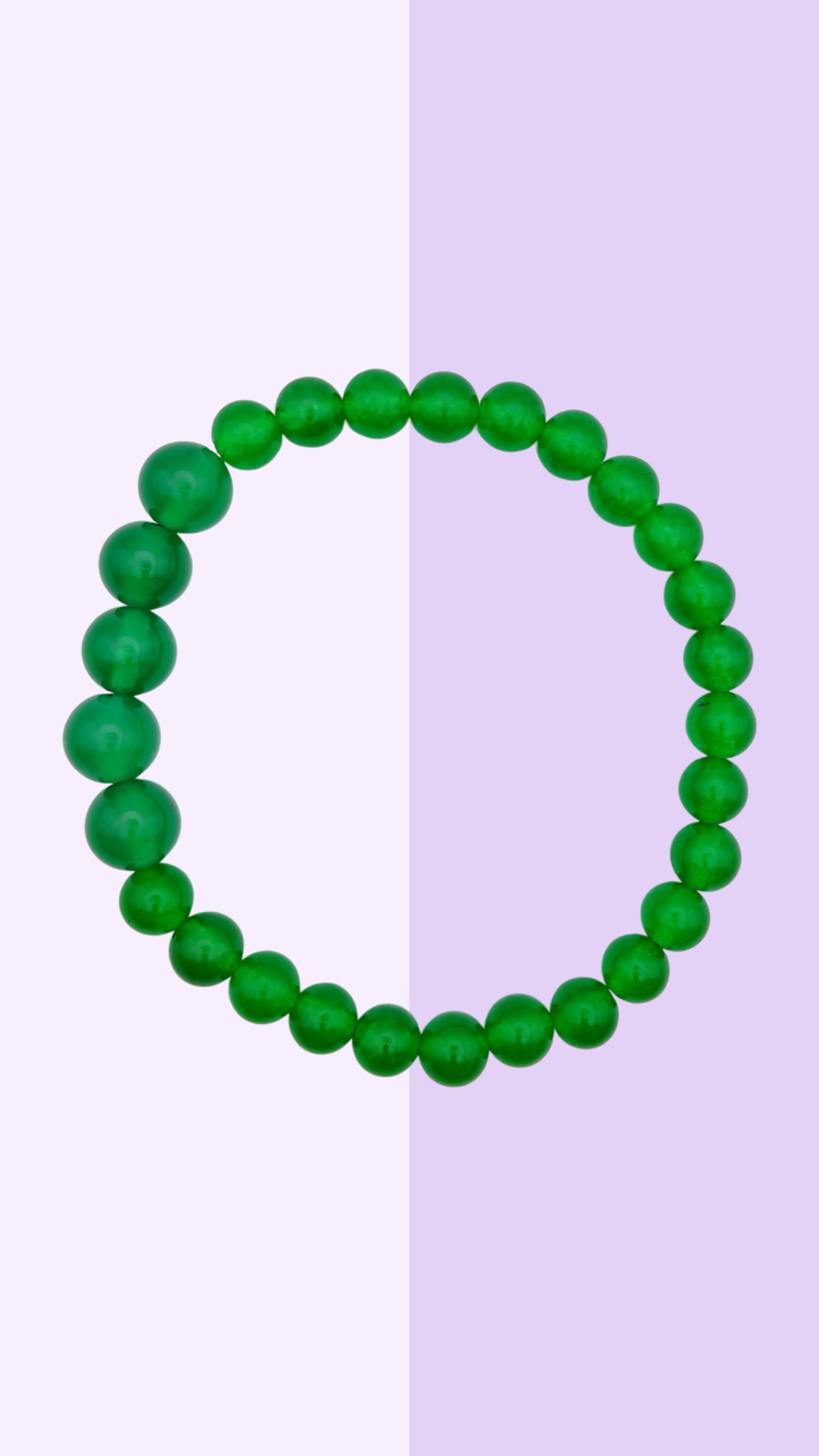 Green Agate Beaded Stretch Bracelet