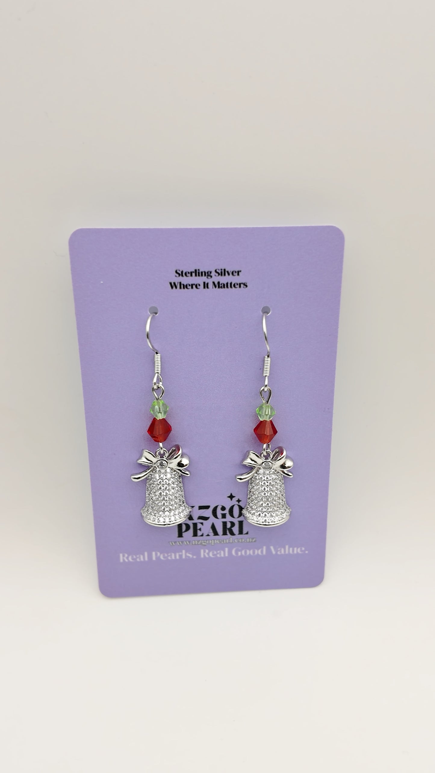 Sparkling Christmas Bell Earrings