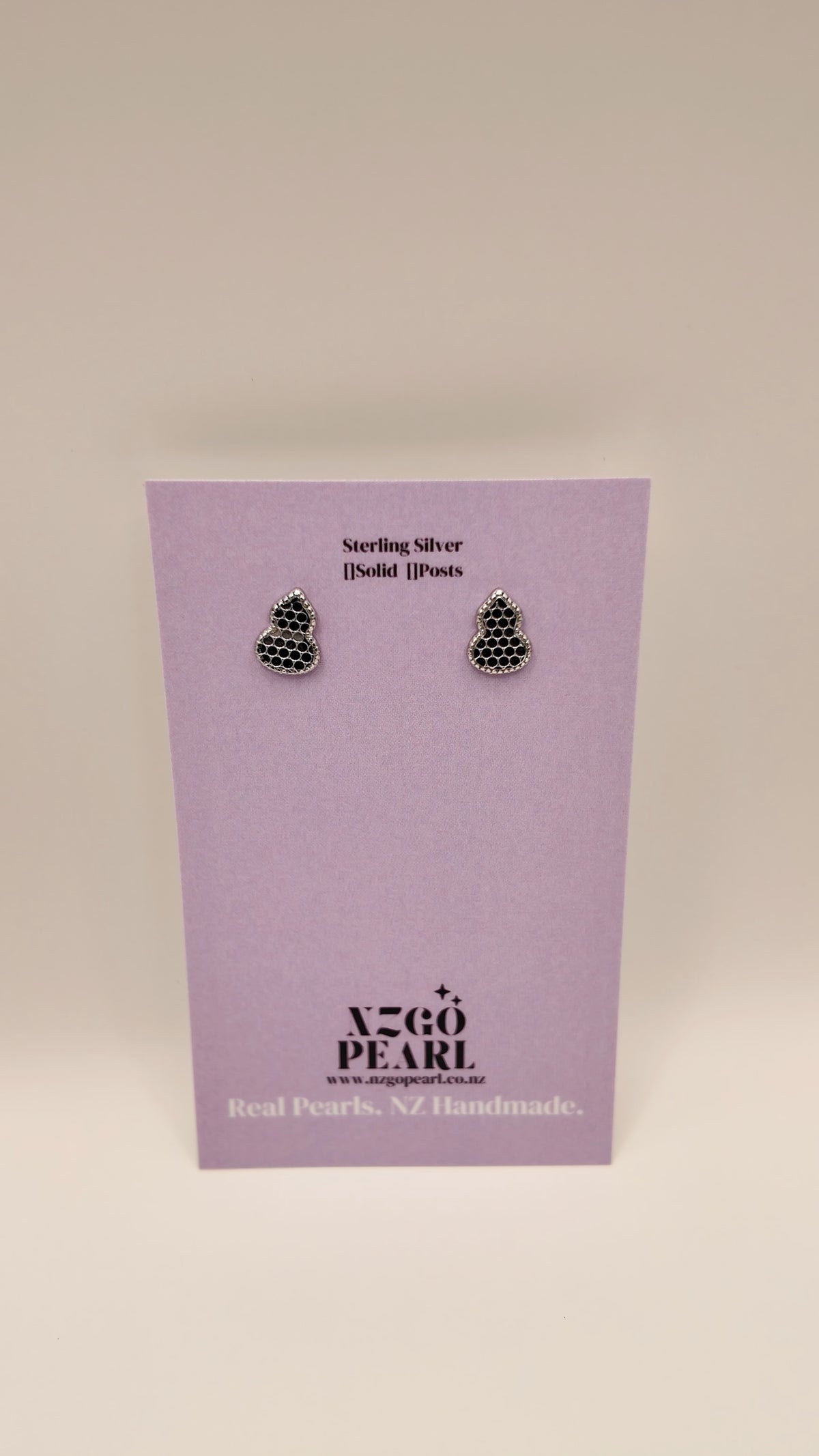 Silver Pavé Heart Stud Earrings