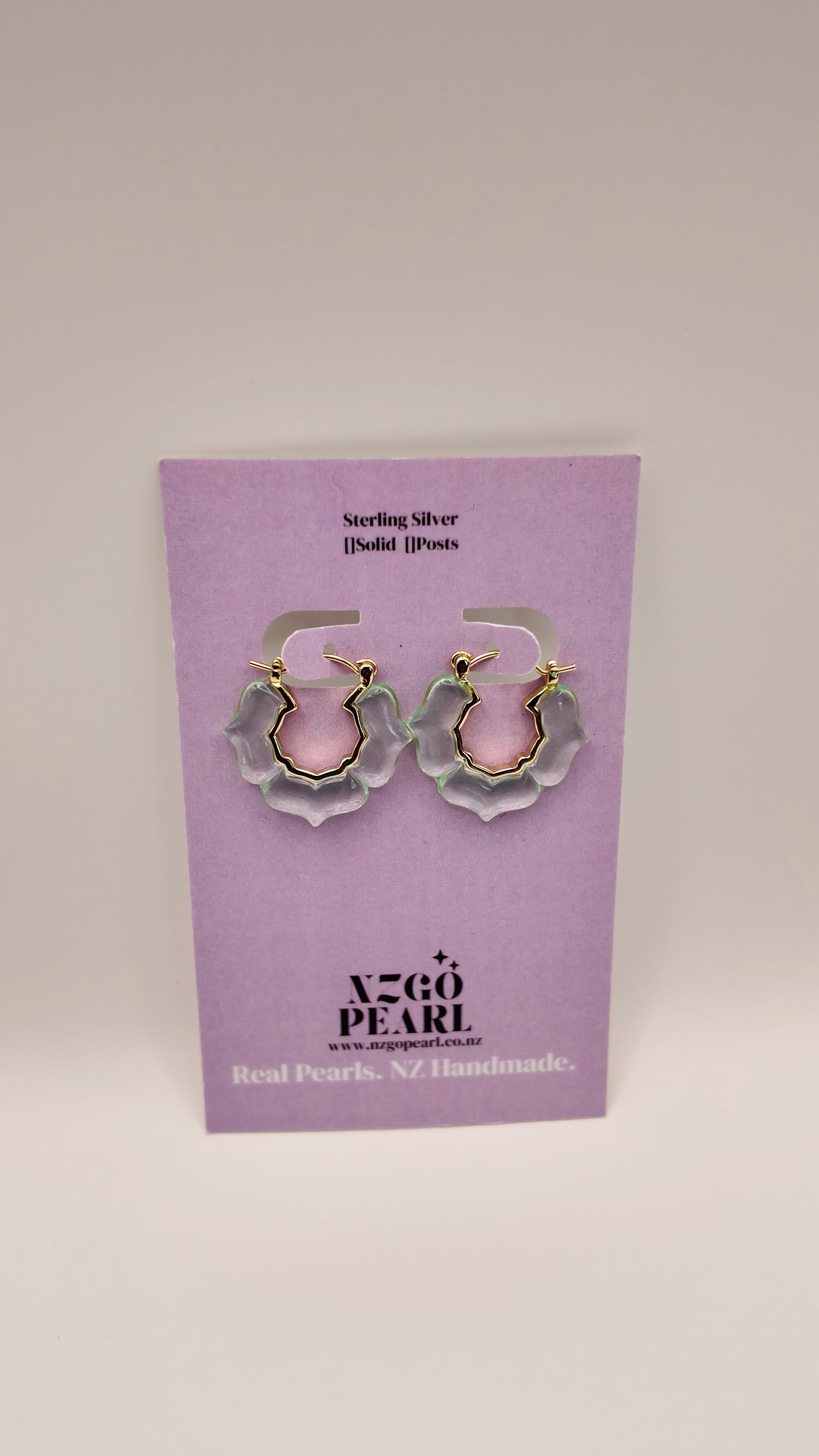 Soft Wave Resin Hoop Earrings