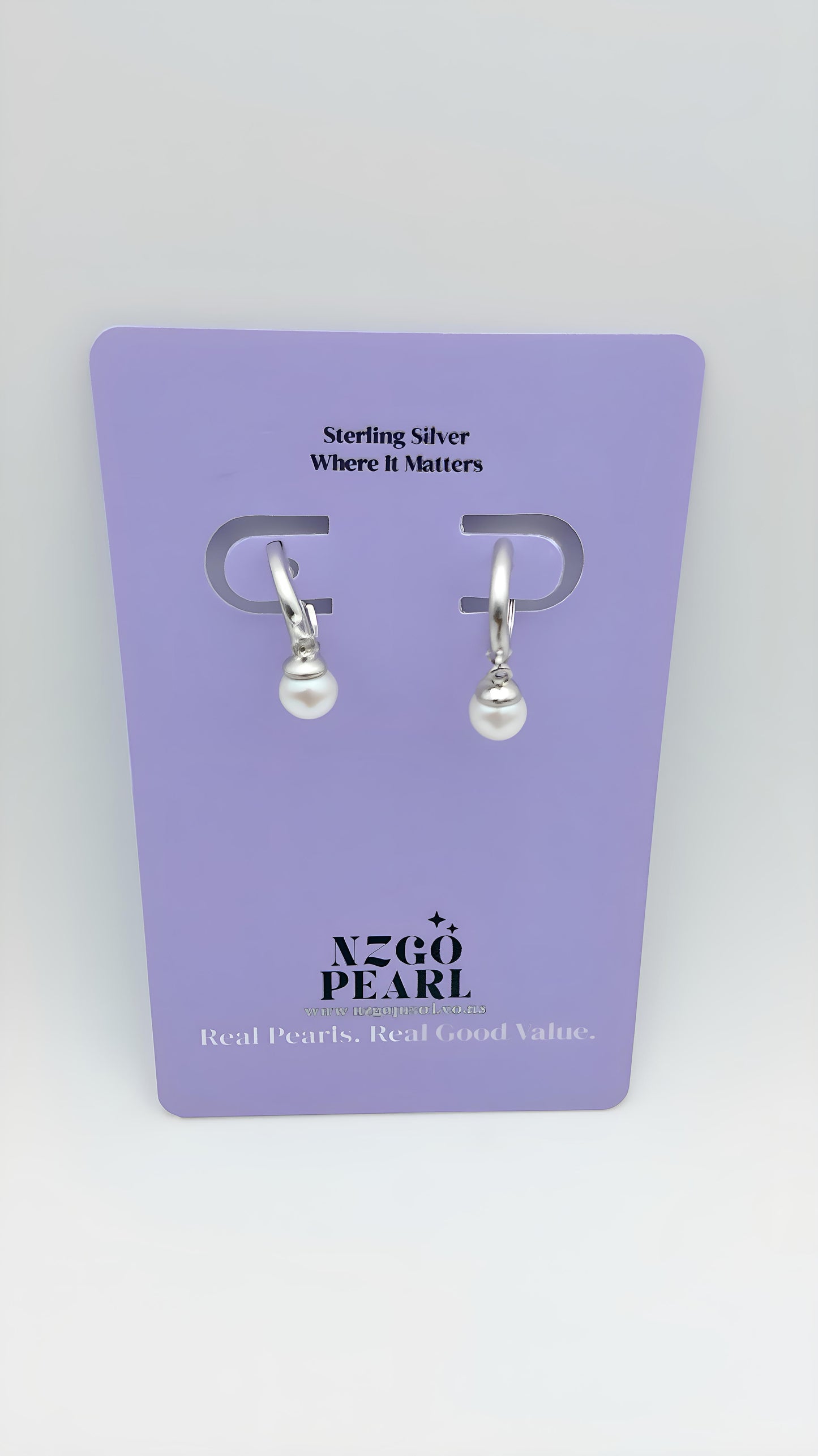 Petite Pearl Drop Huggies