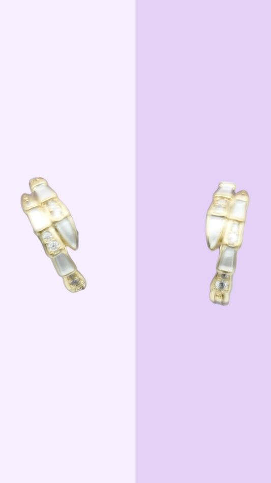 Mother-of-Pearl Mosaic Hoops