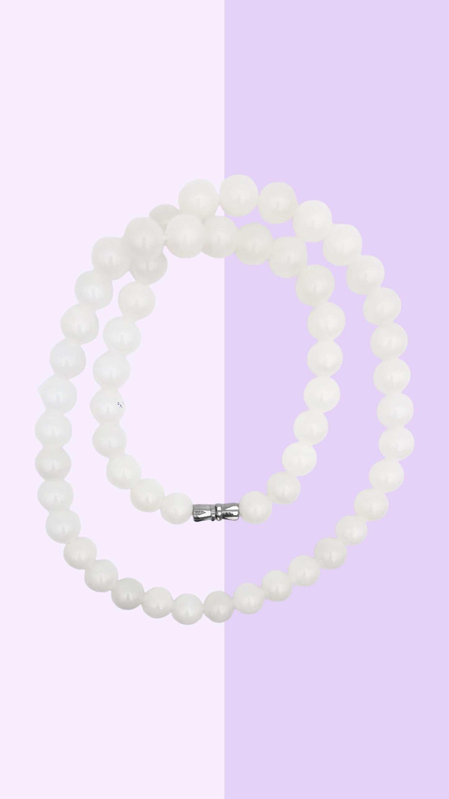 White Jade Beaded Necklace