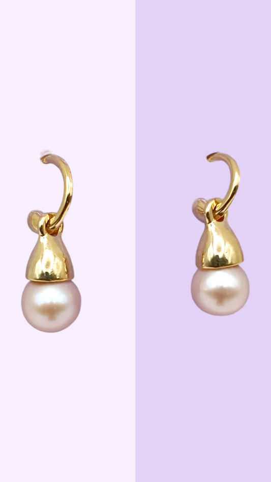 Gold-Tone Pearl Drop Earrings