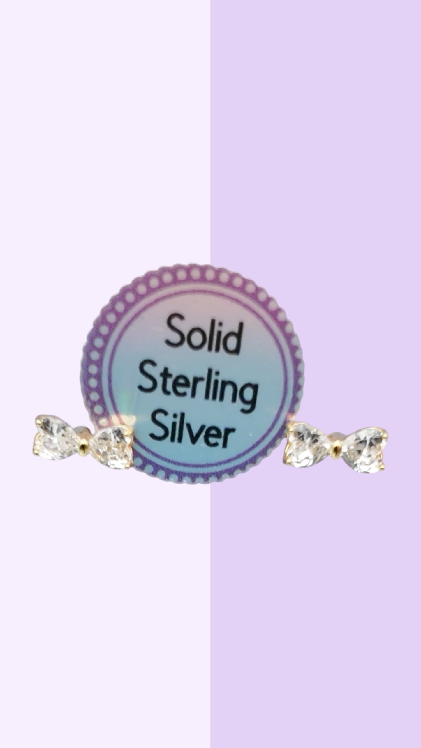 Crystal Mini Bow Studs - S925