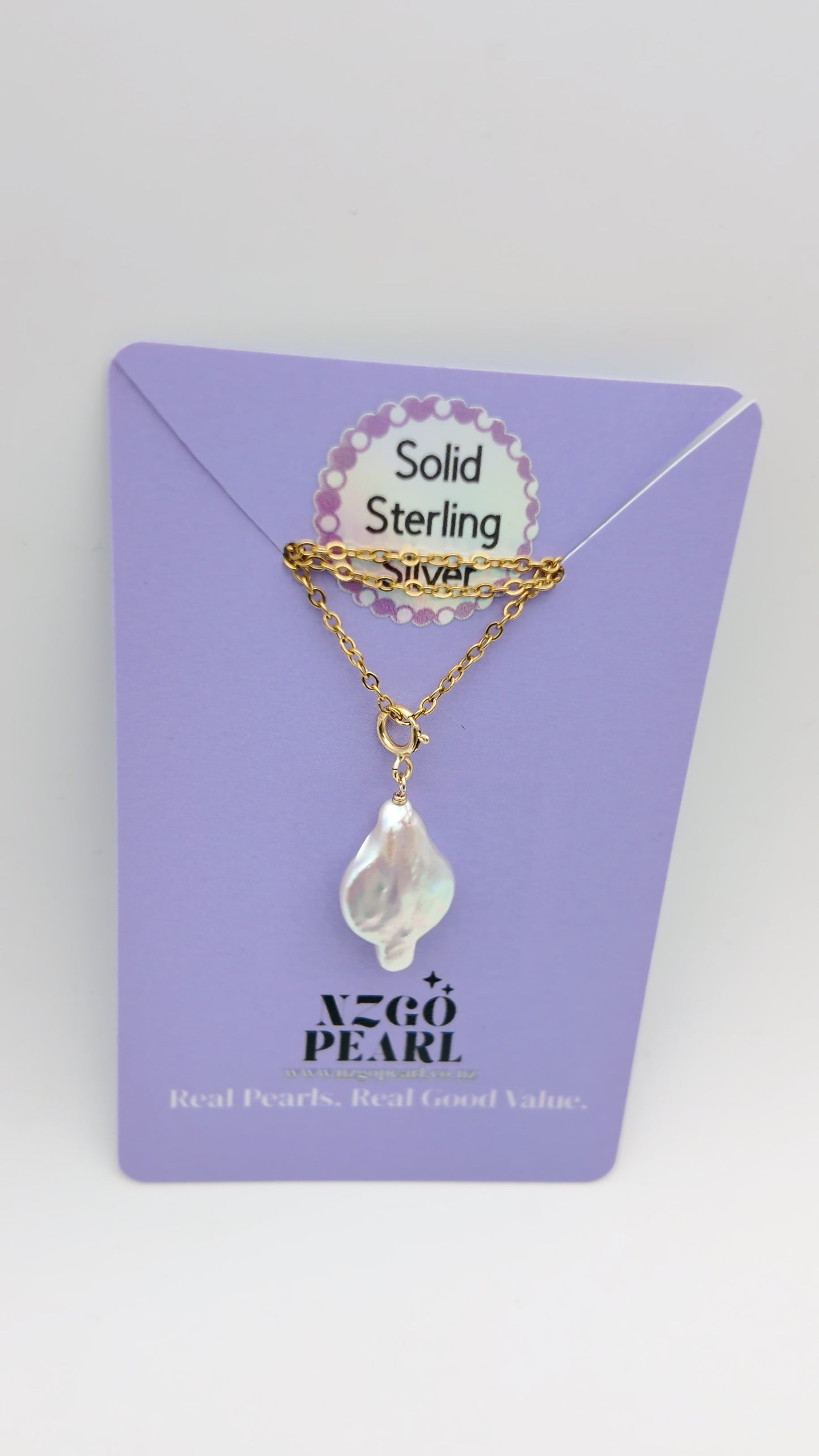 Pointy  Baroque Pearl Charm Pendant