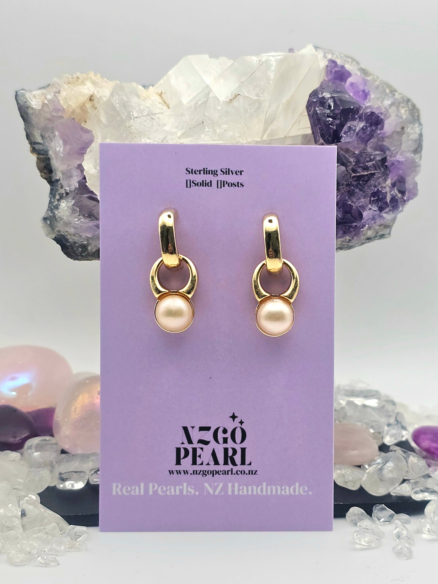 Sleek & Golden Modern Hoop Drop Earrings