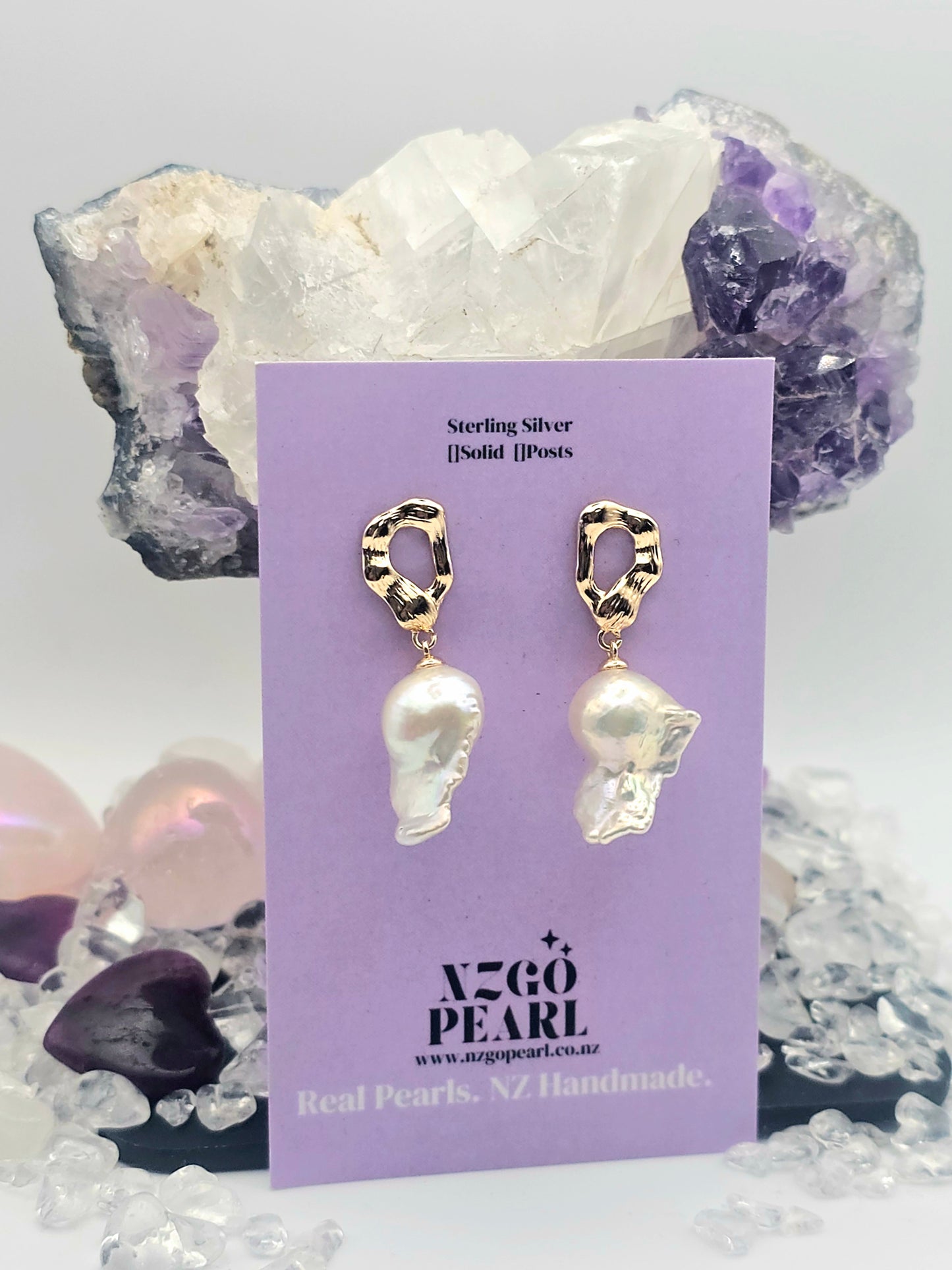 Sculpted Gold Baroque Drop Earrings – Raw Elegance