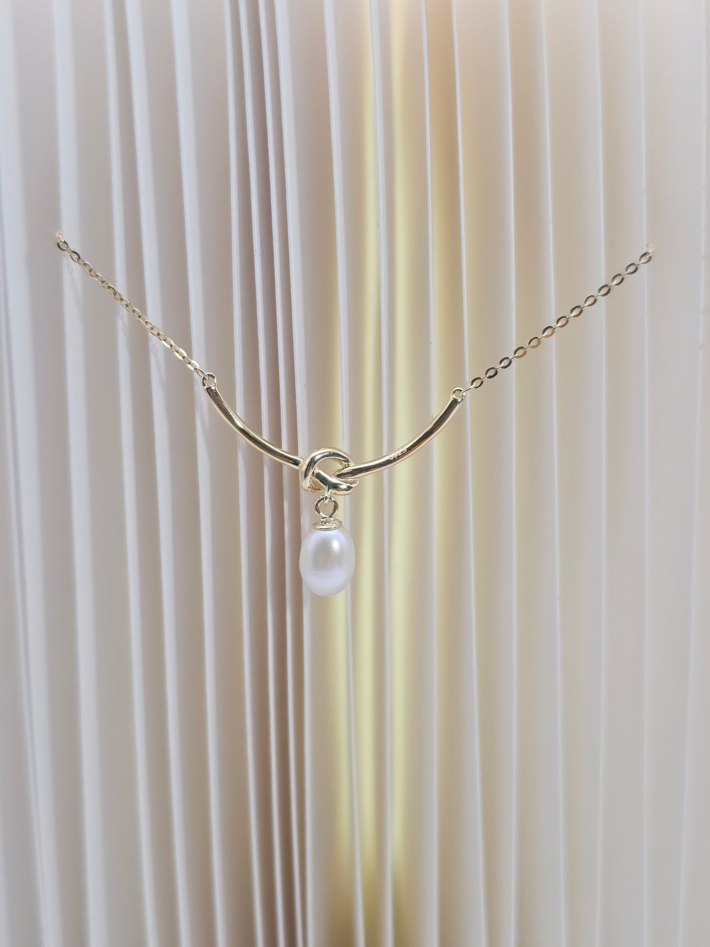 Crescent Knot Necklace – Solid Sterling Silver