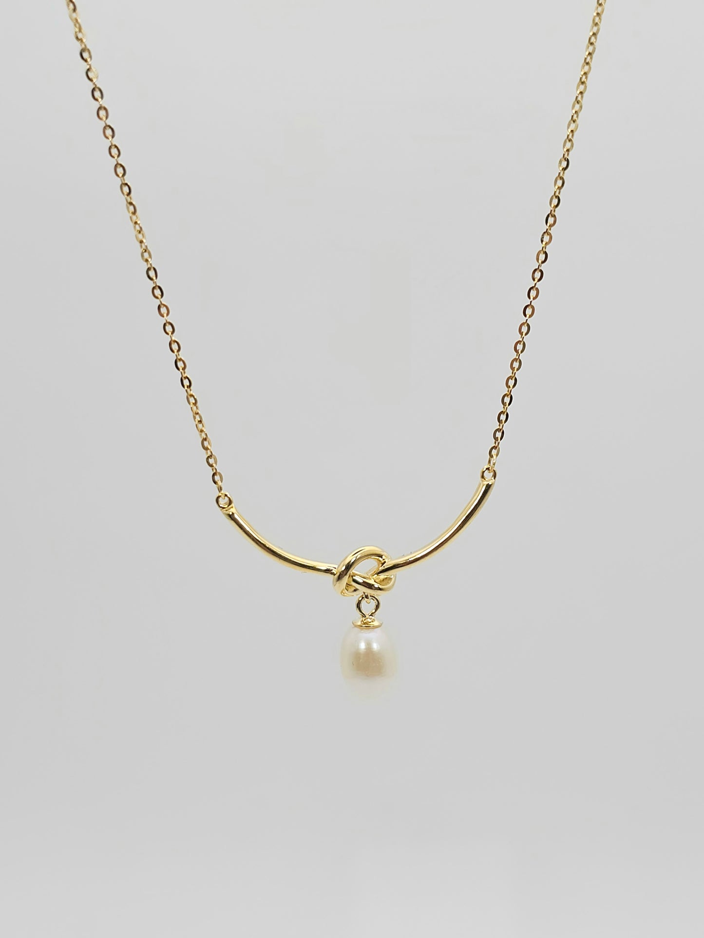 Crescent Knot Necklace – Solid Sterling Silver