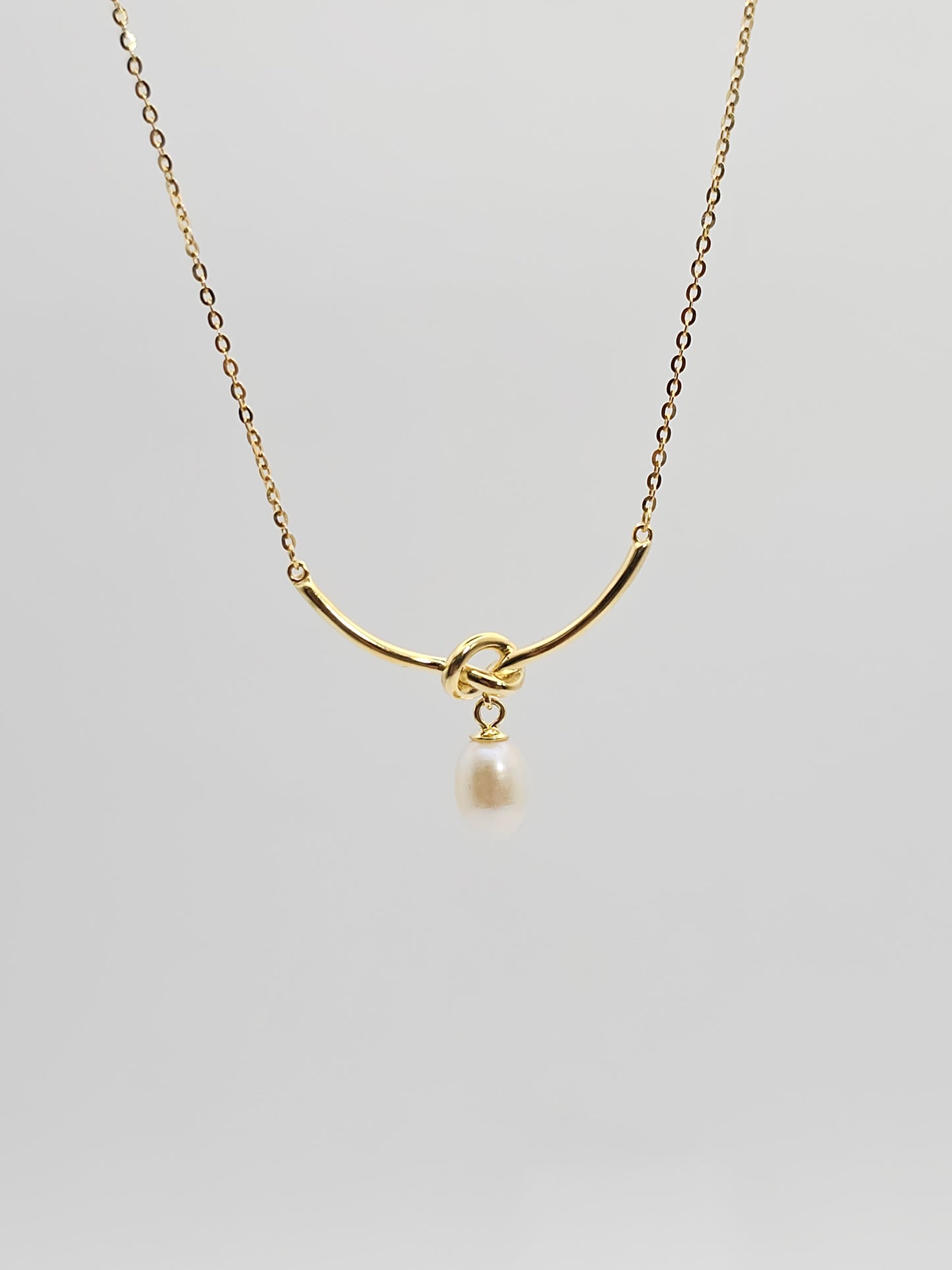 Crescent Knot Necklace – Solid Sterling Silver