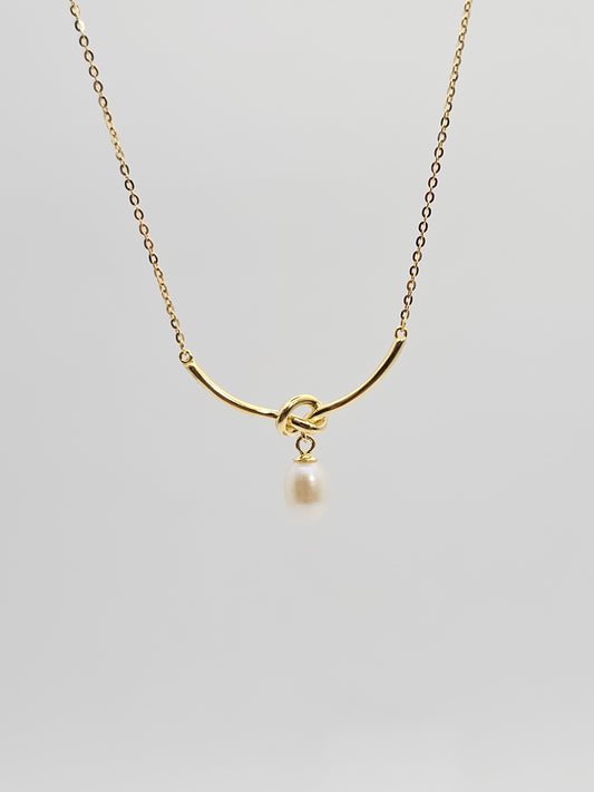 Crescent Knot Necklace – Solid Sterling Silver