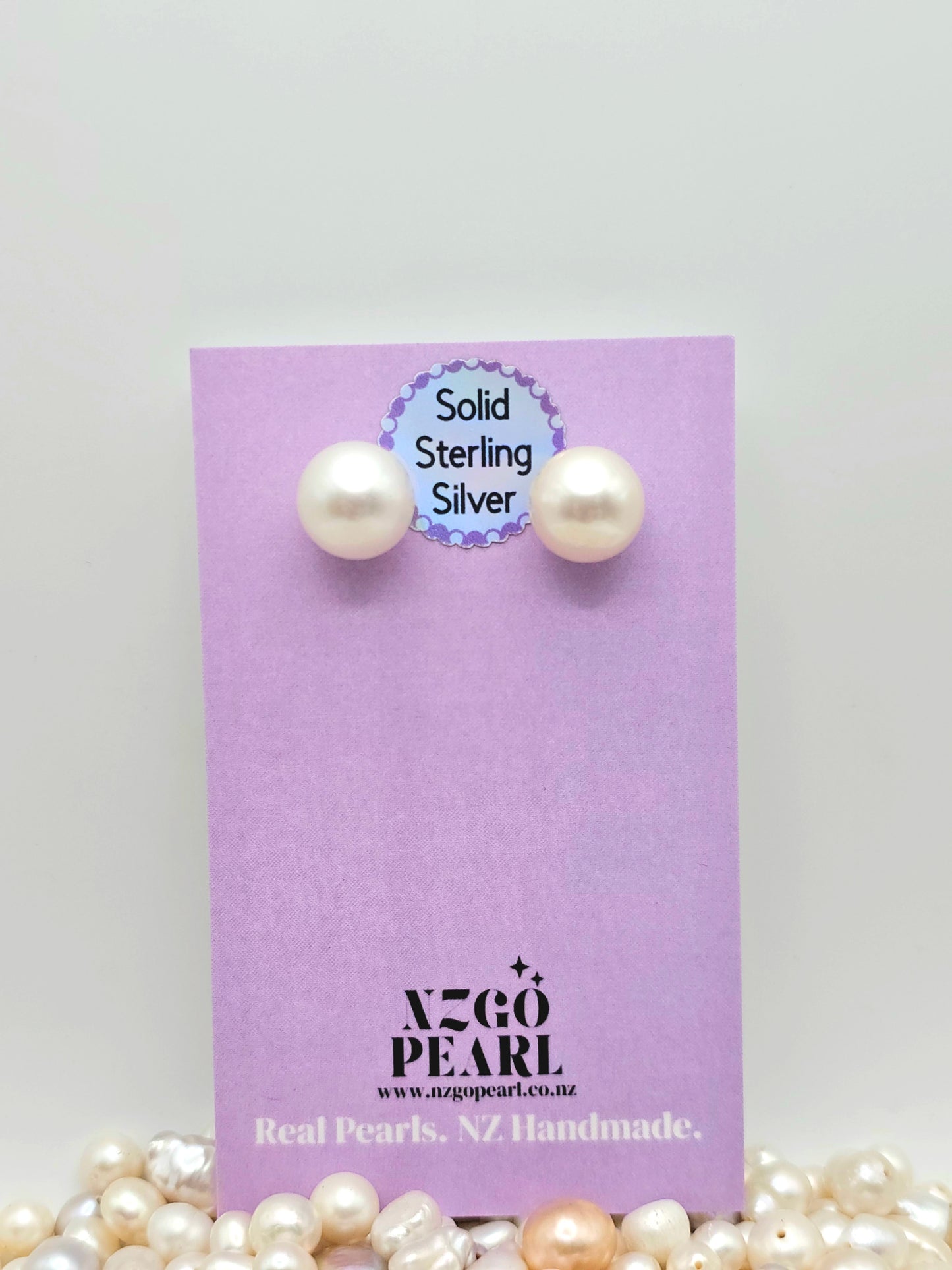 Classic Pearl Studs – 11.5mm