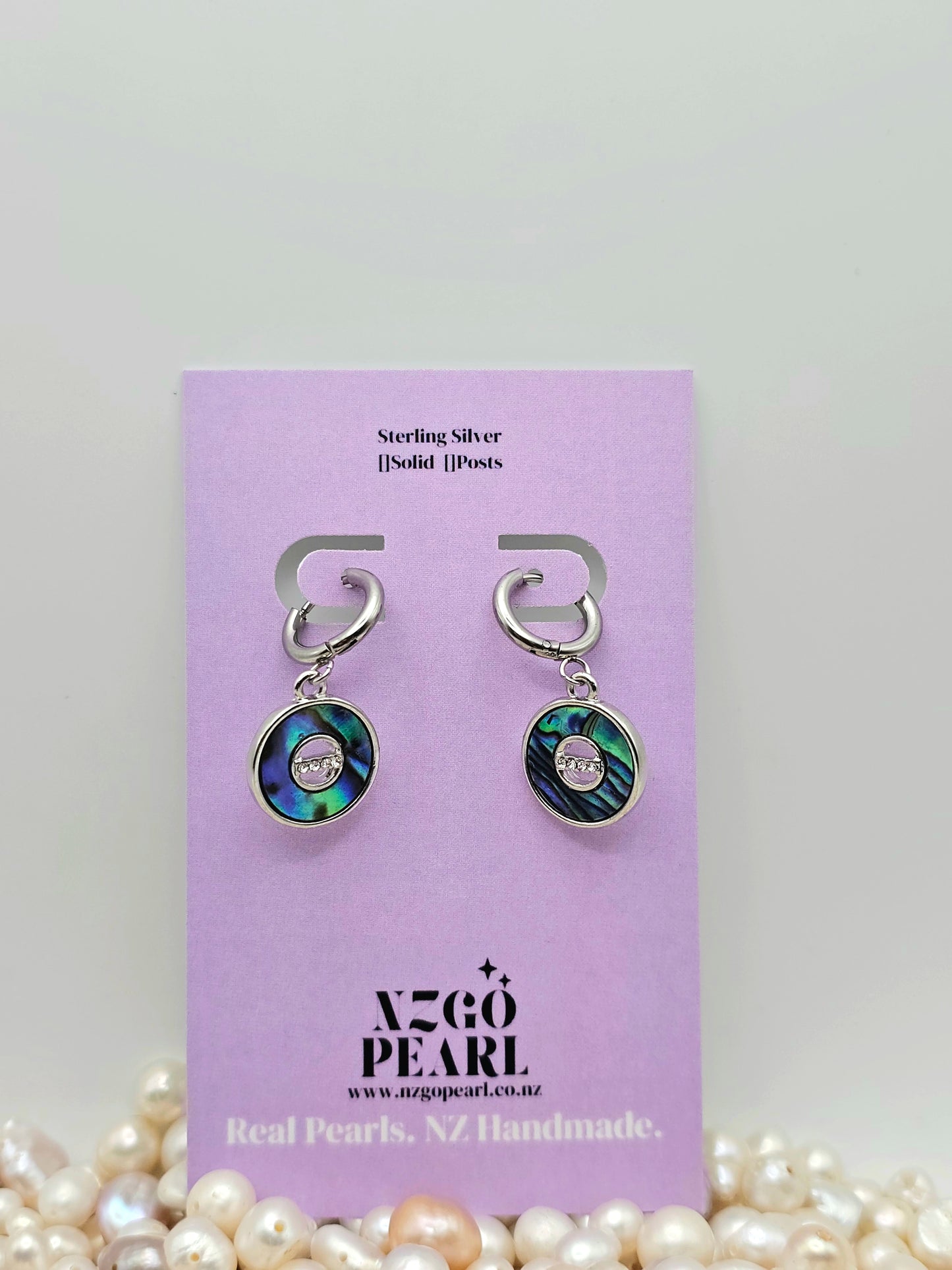 Paua Circle Earrings