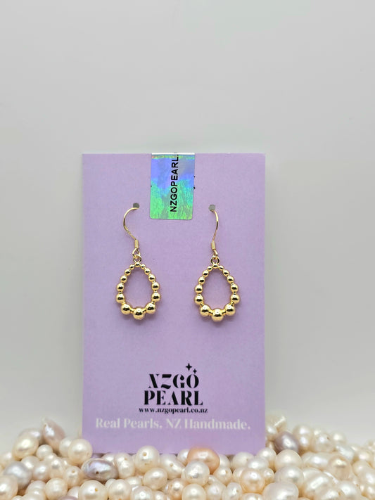 Gold Bubble Drop Earrings