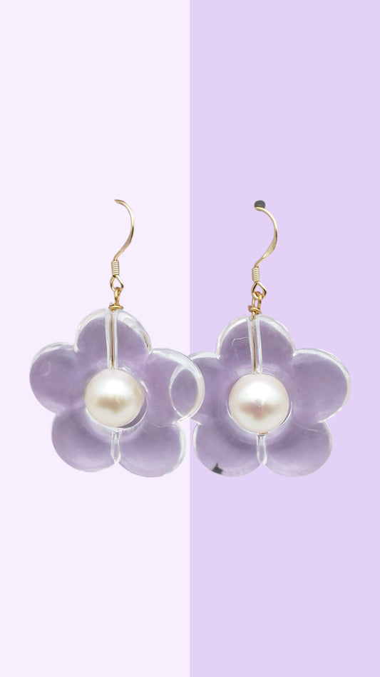 Blossom Glass Pearl Earrings