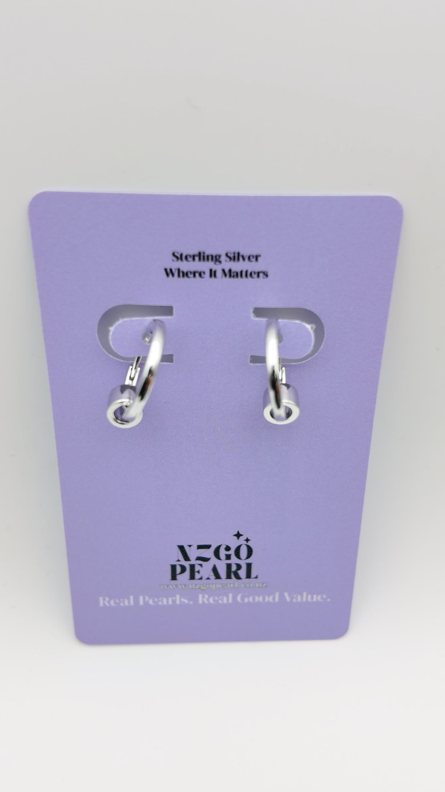 Two-Way Silver Mini Hoops with Removable Ring Charm