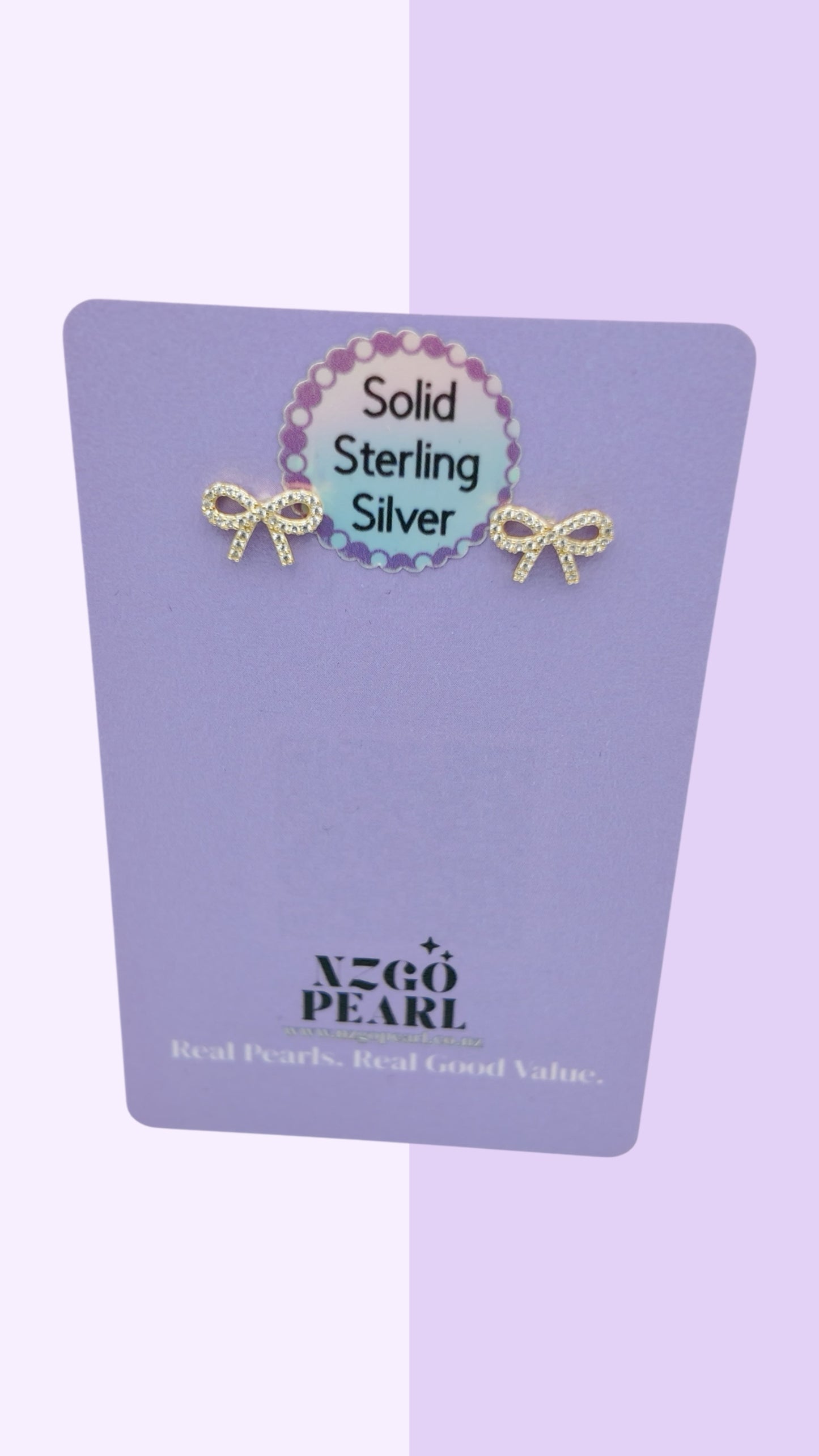 Sterling Silver Mini Bow Studs S925