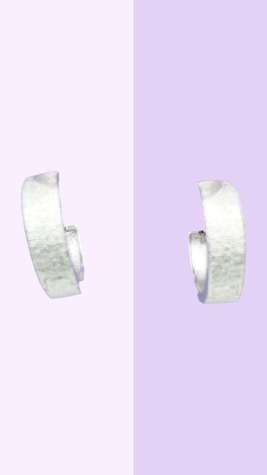 Matte Silver Mini Huggies