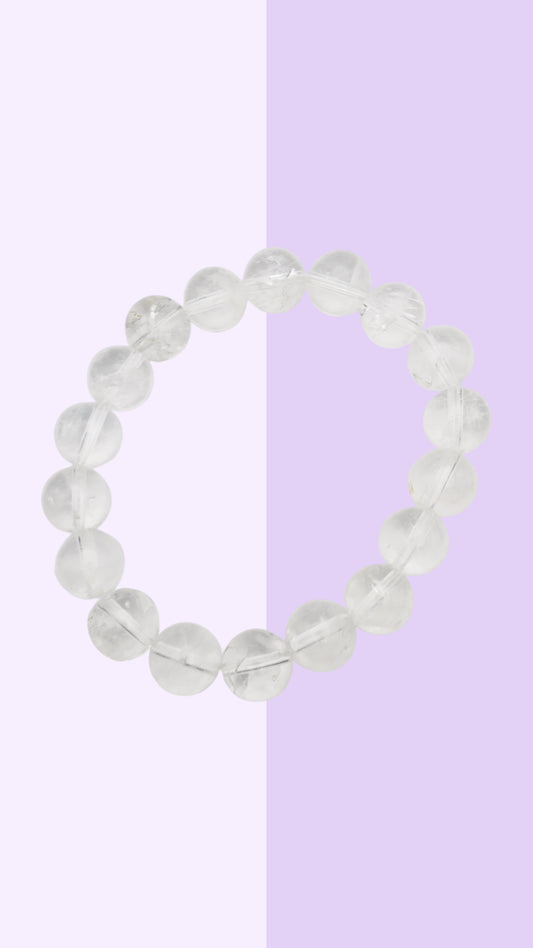 Clear Quartz Bright Bracelet 10mm