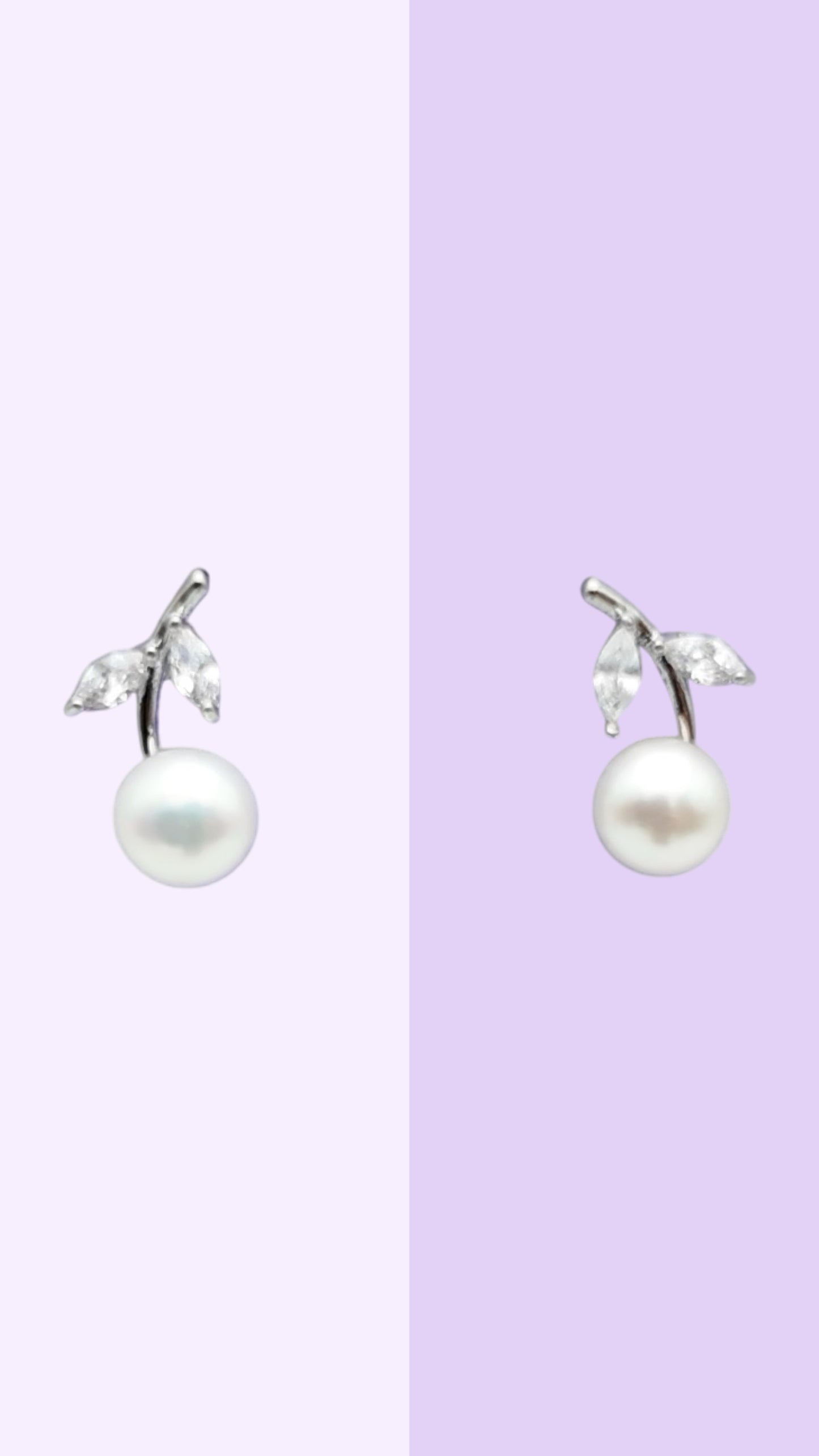 Cherry Blossom Pearl Earrings (Gold & Silver)